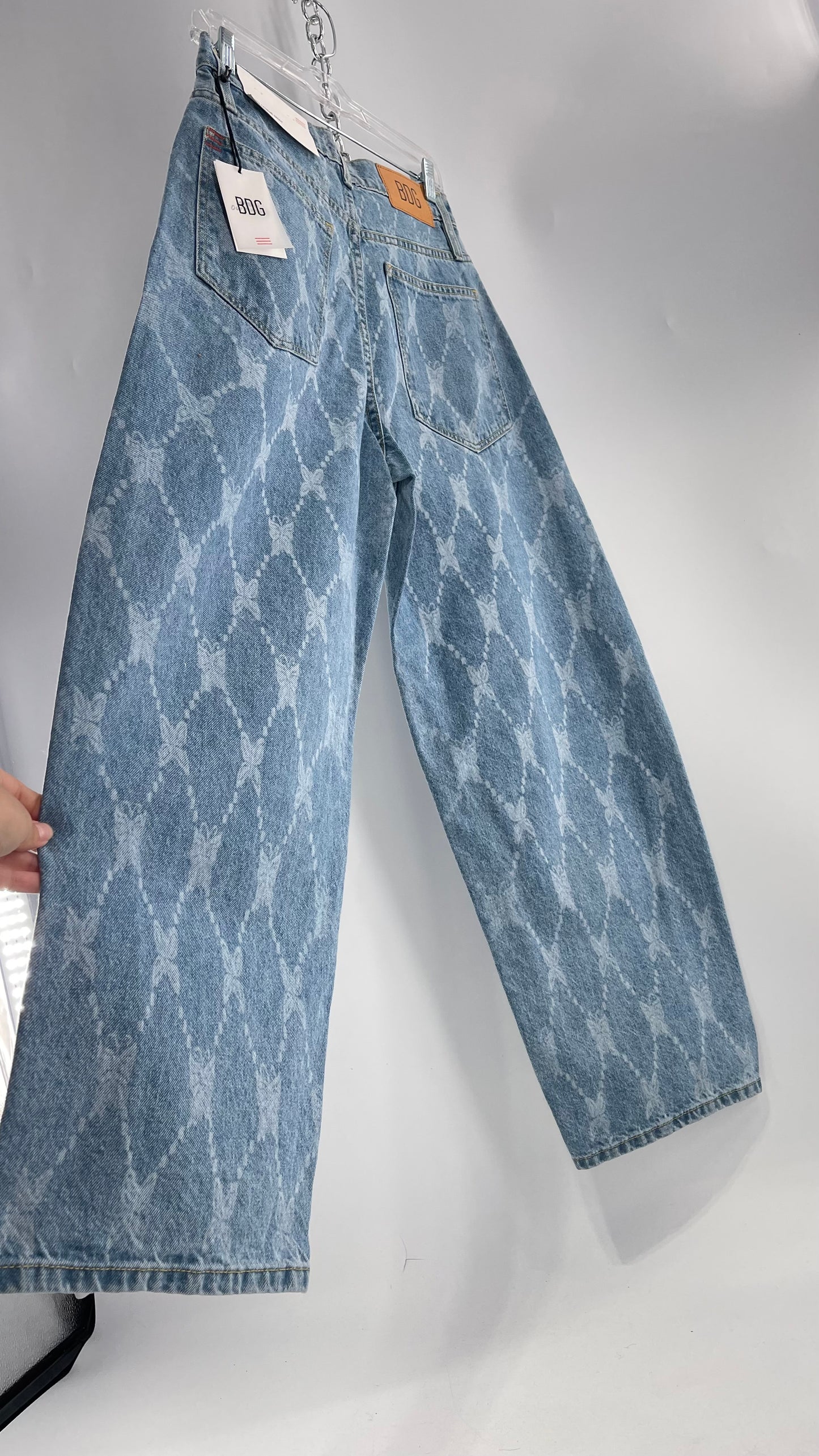 BDG Baggy Bleached Butterfly Jeans with Tags Attached (27)