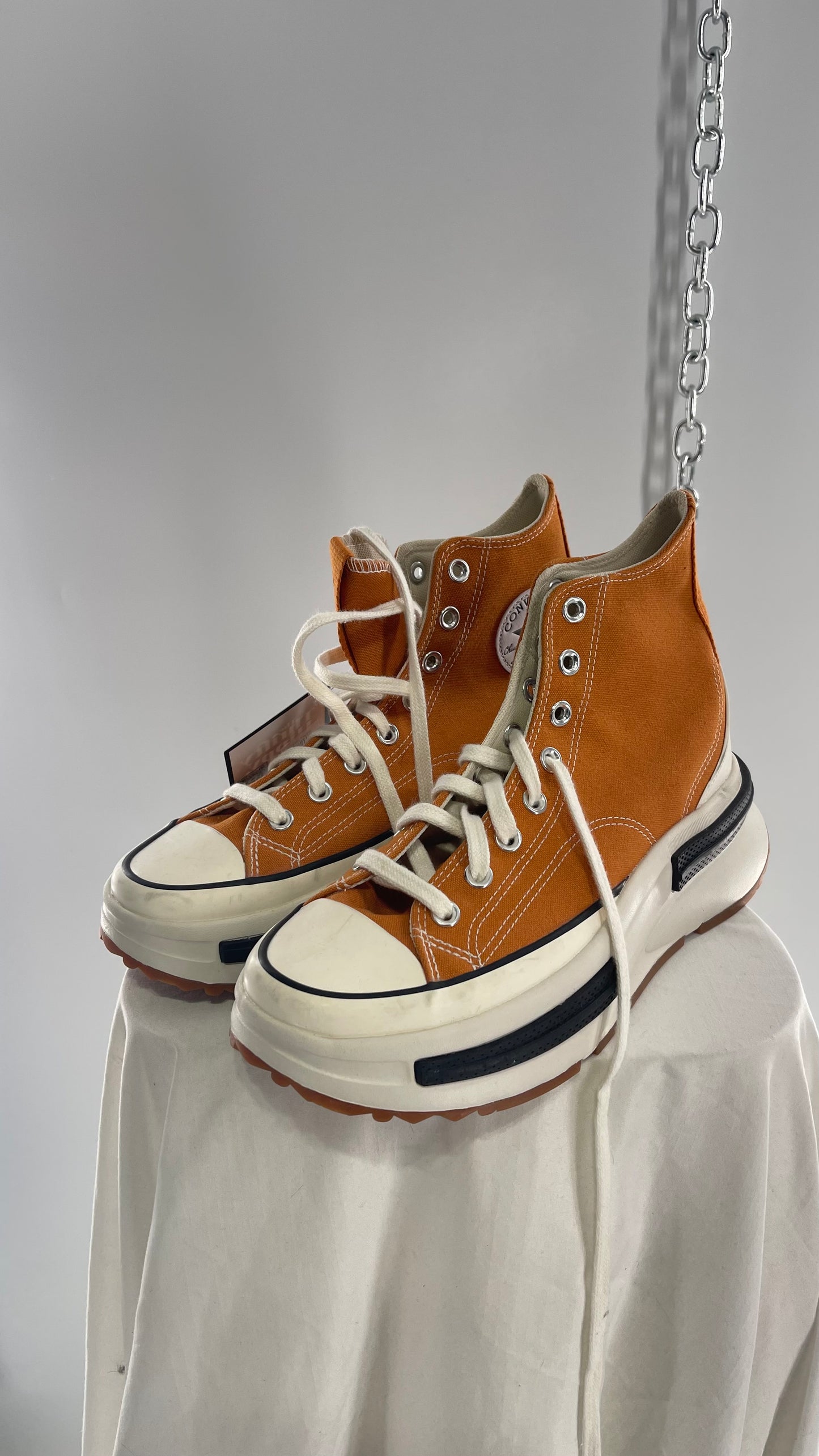 Converse All Stars Run Star Legacy CX Orange Platform Sneaker (9.5)