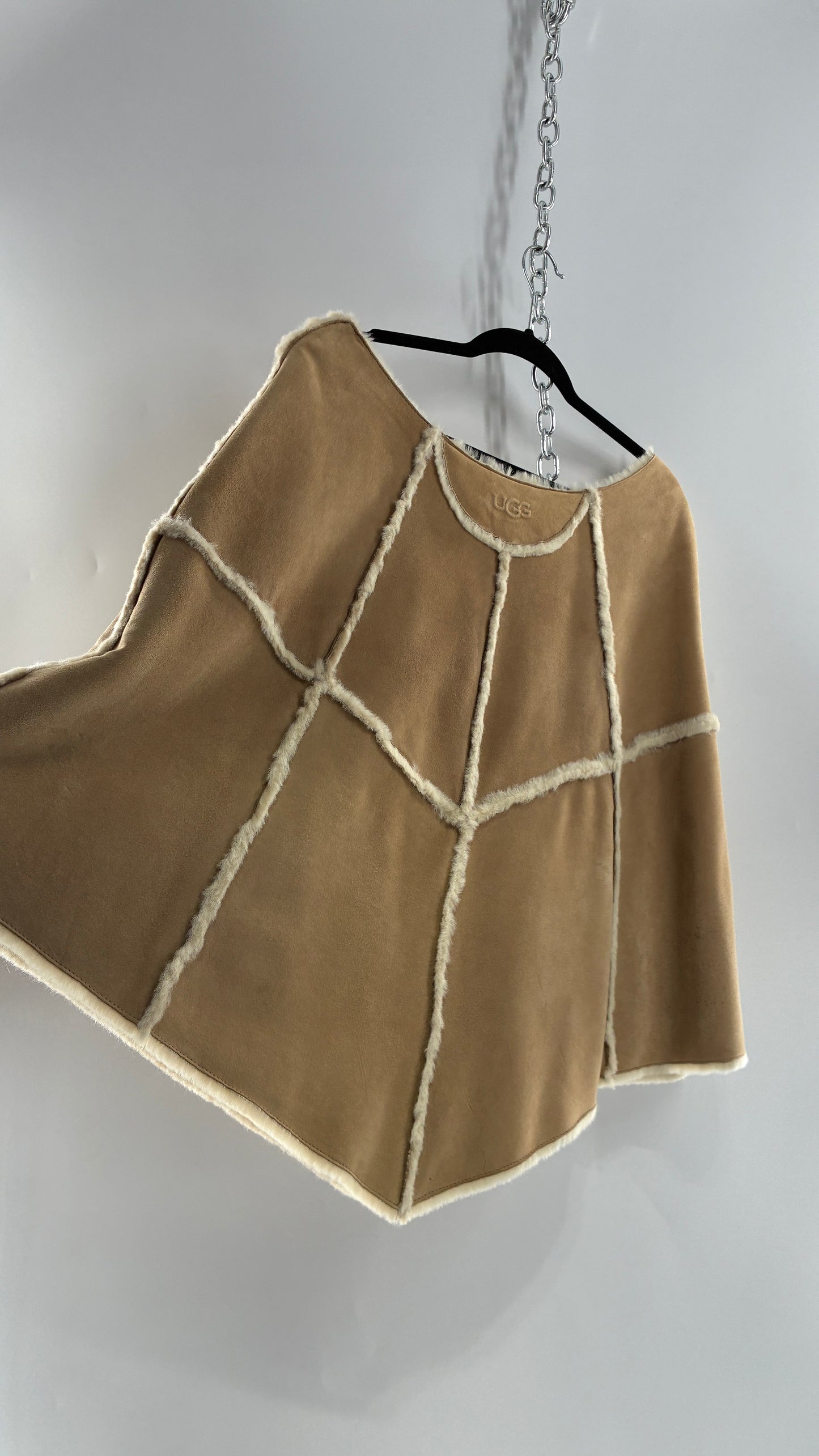 Vintage UGG Leather Mouton Poncho Cape (S/M)
