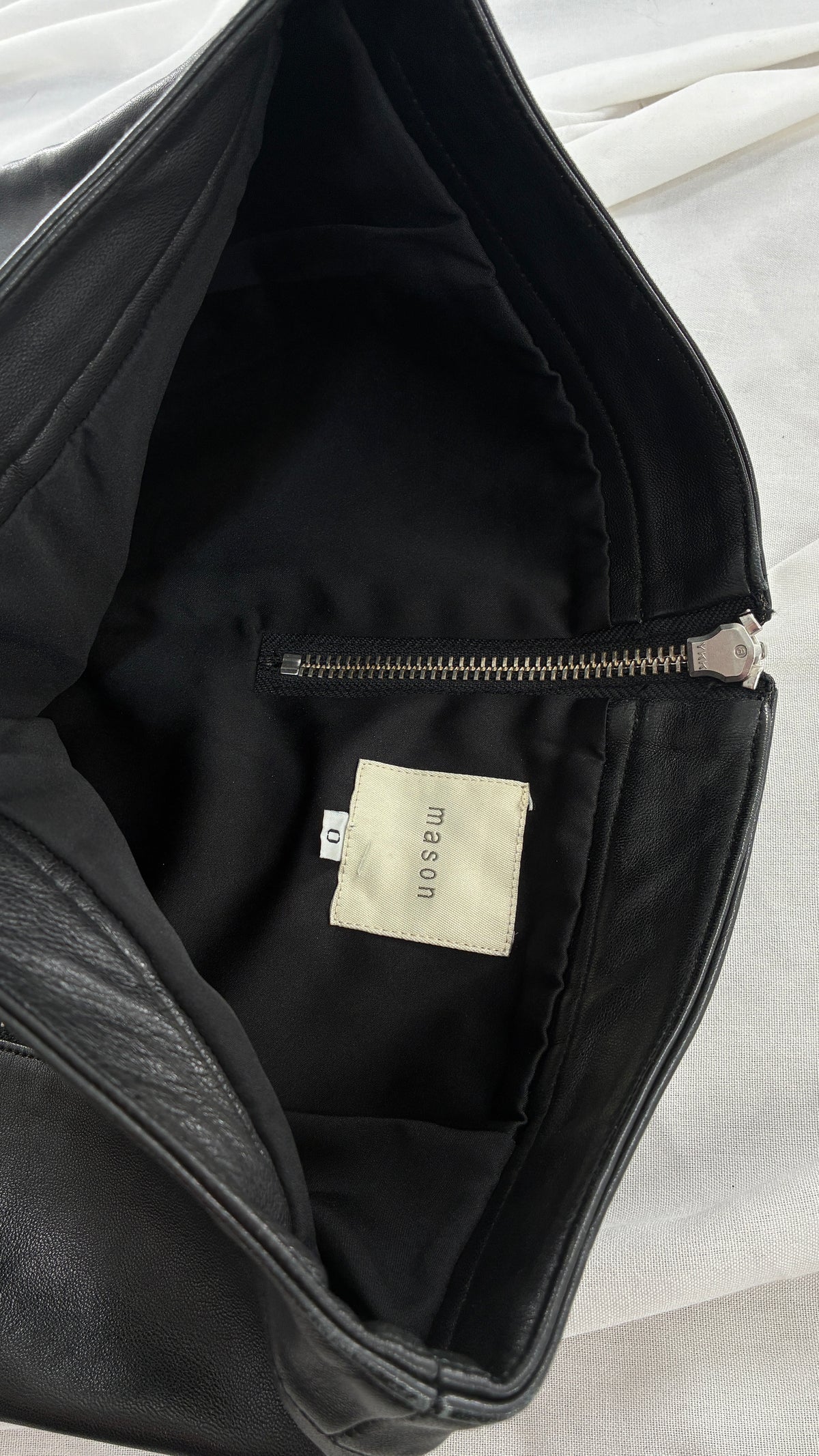 MASON 100% Lambskin Leather Skirt with Zipper Details (0)