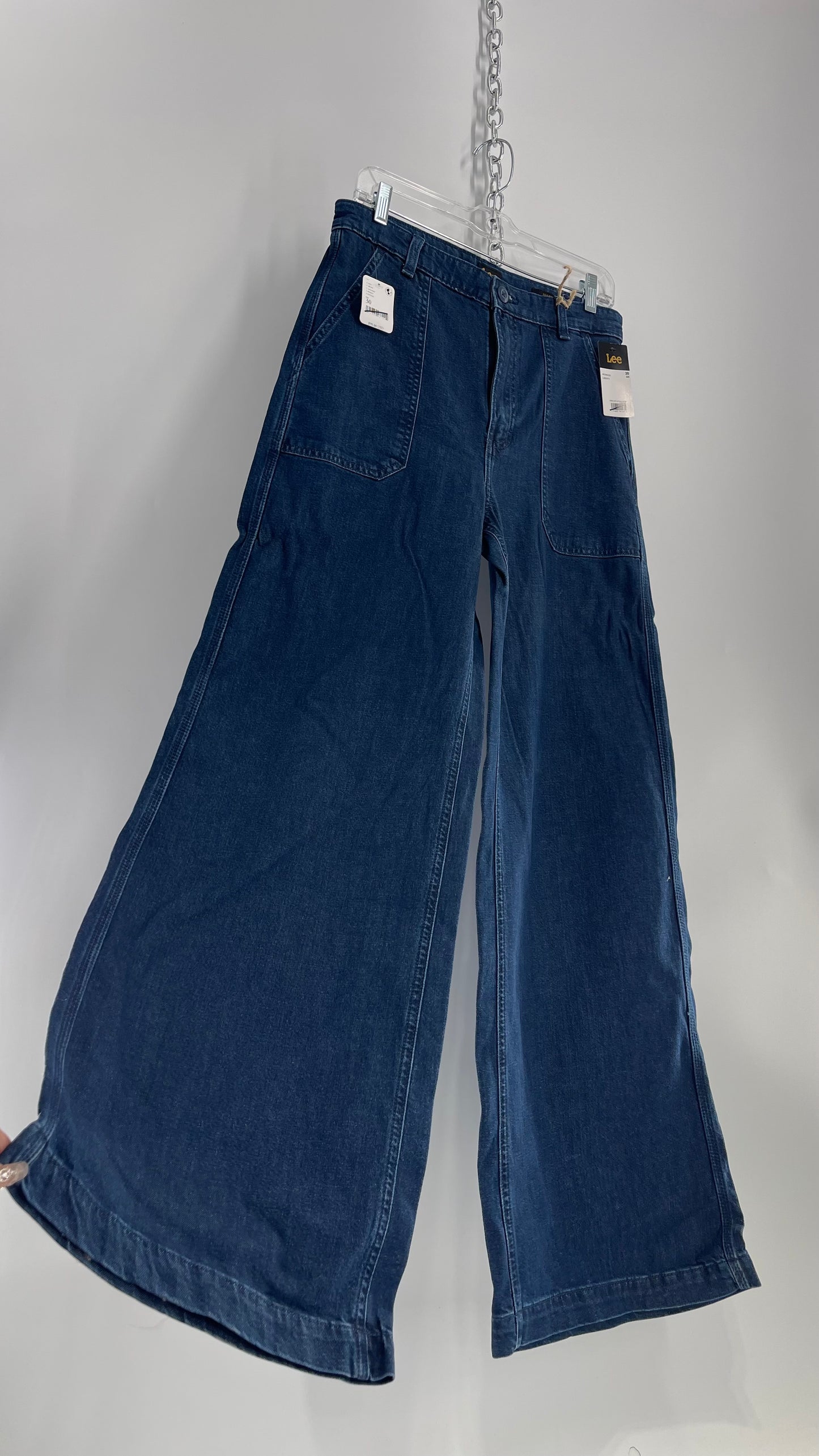 Lee X Free People Medium Wash High Rise Wide Leg Jeans with Tags Attached (30)