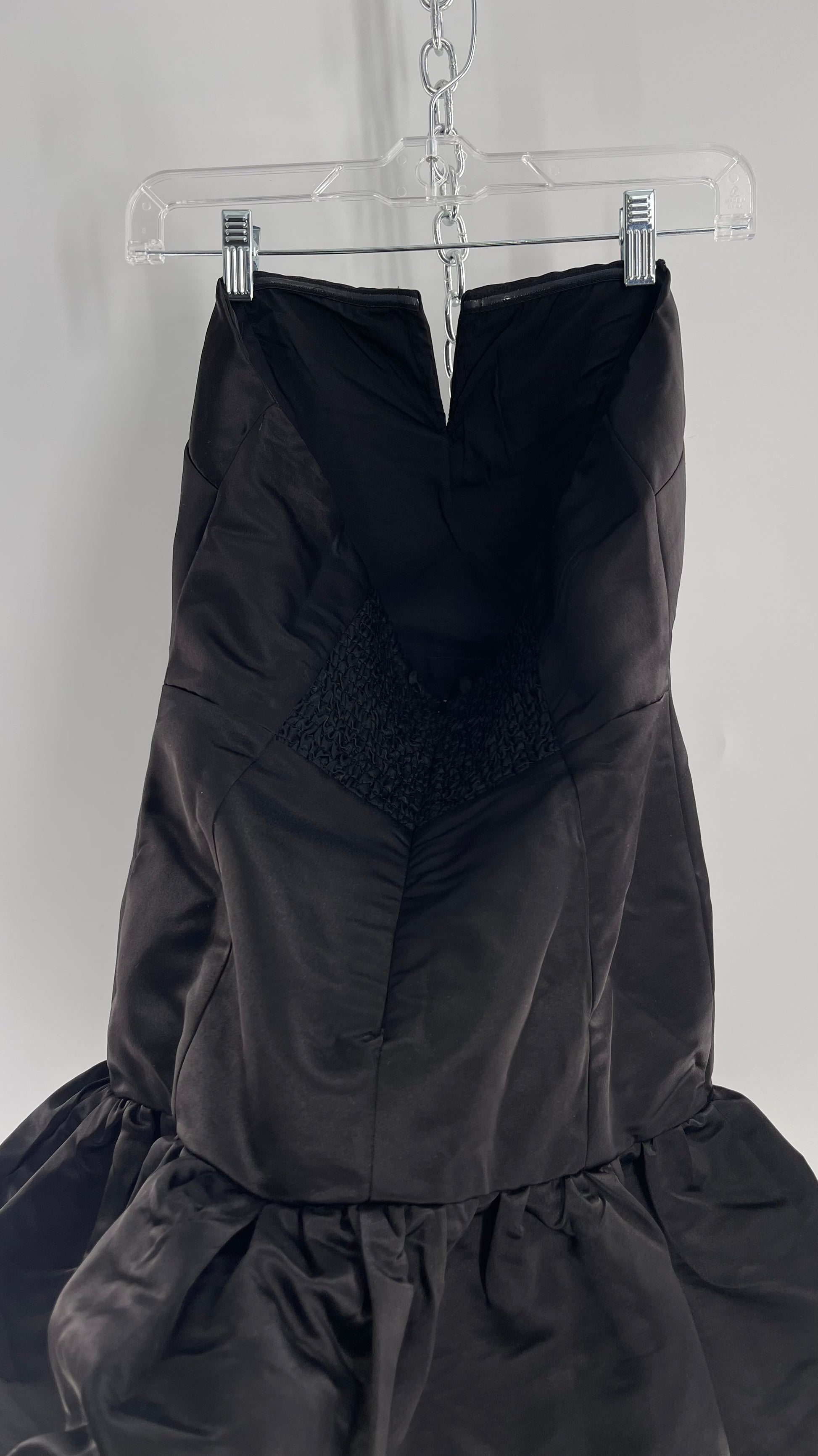 Maeve Black Mini Dress with Drop Hip Bubble Hem, Lace/Bow Appliqu and The Thrifty Hippy Maeve Black Mini Dress with Drop Hip Bubble Hem, Lace/Bow Appliqu and The Thrifty Hippy