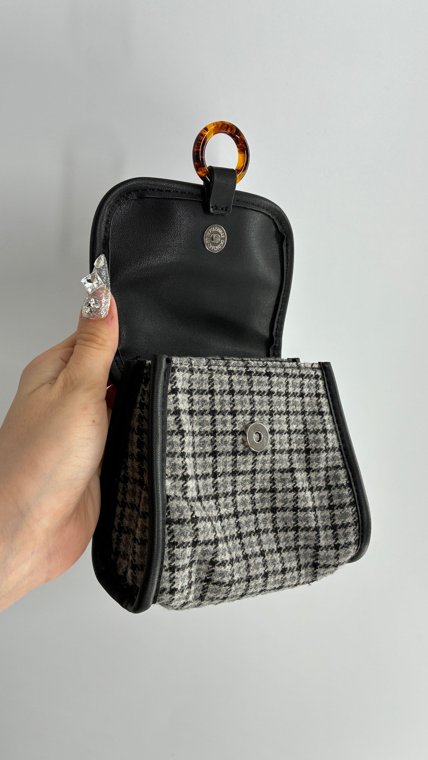 Woven Plaid Belt Bag