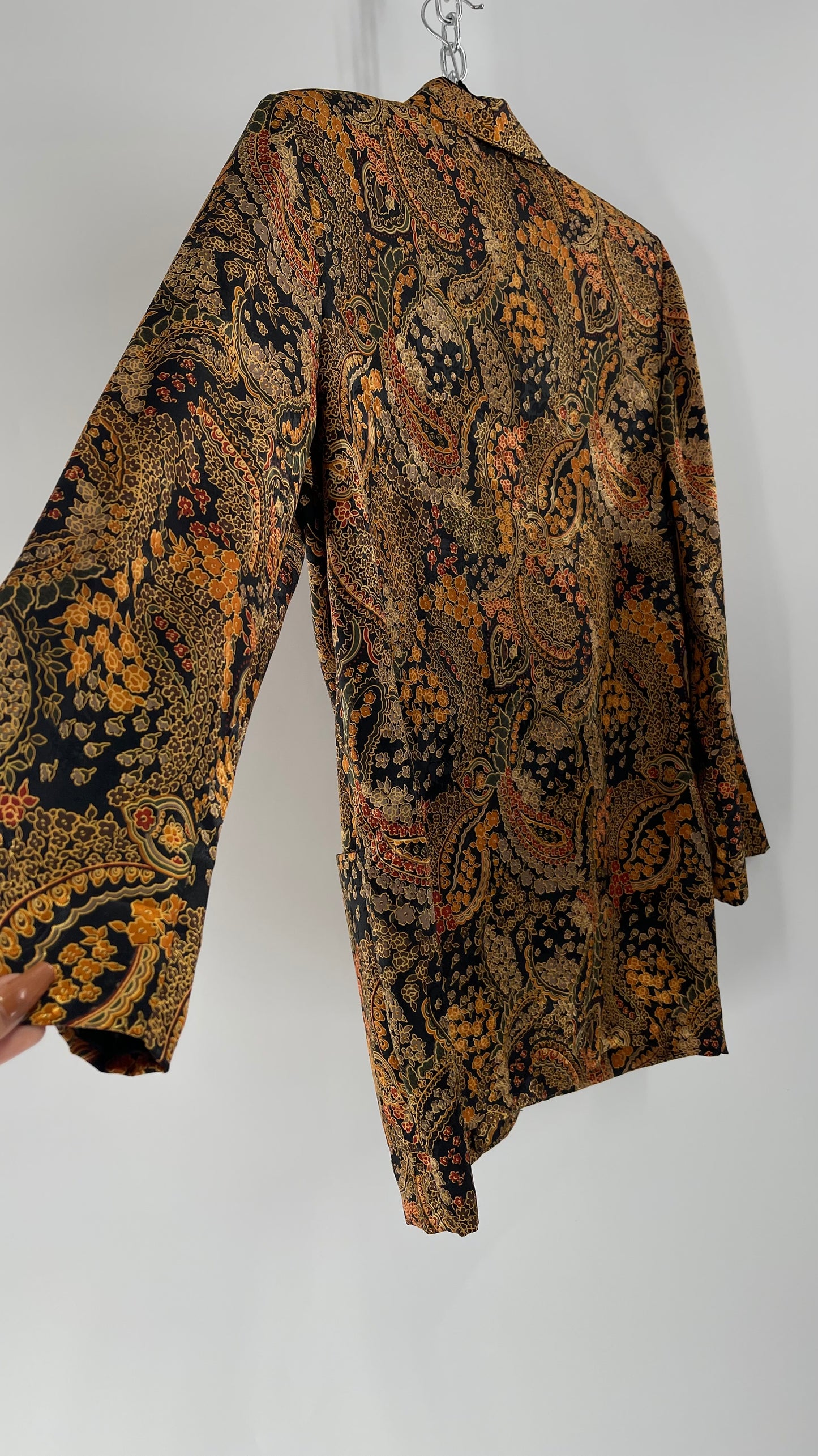 Vintage Kensington 100% Silk Blazer (Medium)
