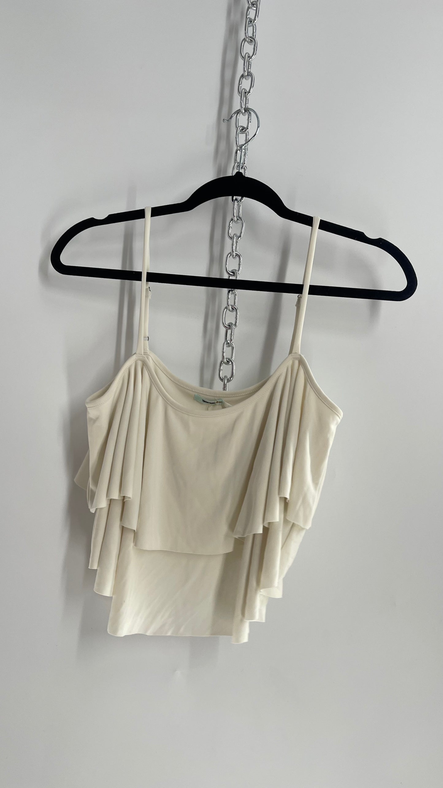 Kimchi Blue Off White Voluminous Draping Top (Large)