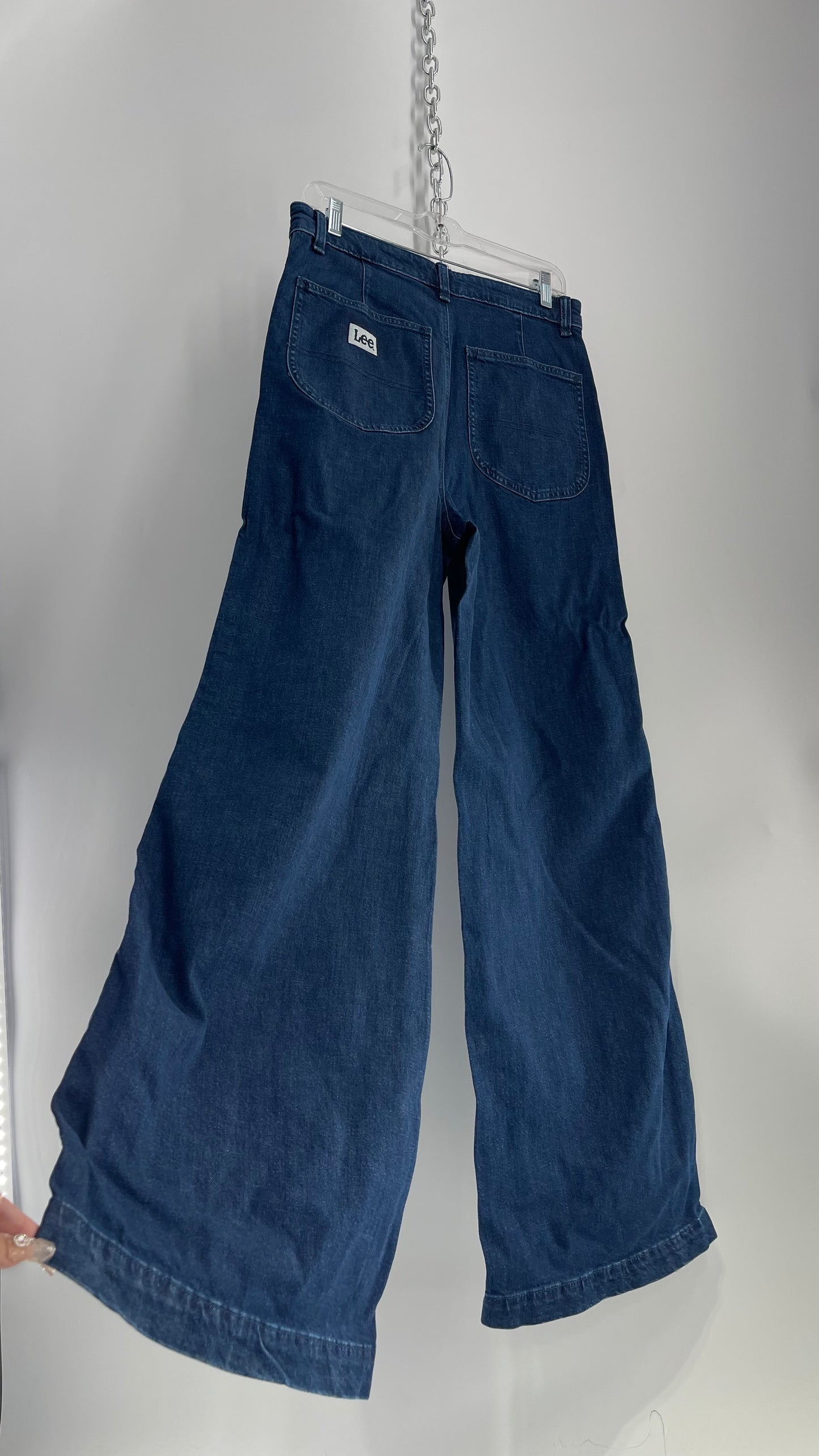 Lee X Free People Medium Wash High Rise Wide Leg Jeans with Tags Attached (30)