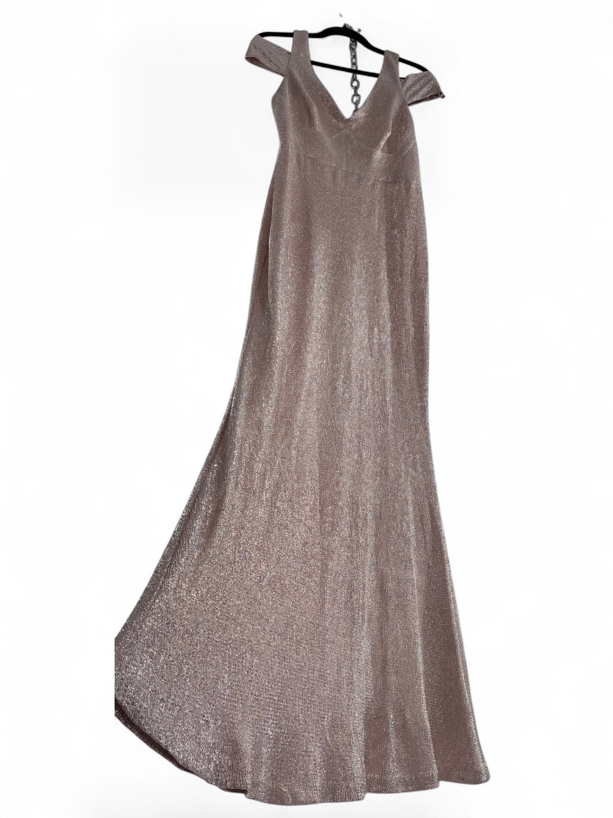 CALVIN KLEIN Nudish Pink Shimmer Sheen Mermaid Dress (10)