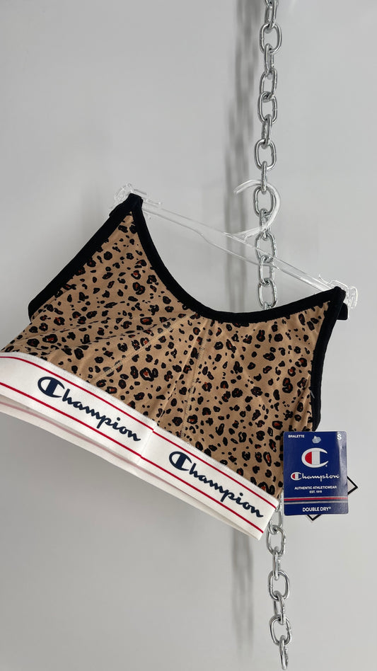Deadstock Vintage Champion Cheetah Patterned Bra (Small)