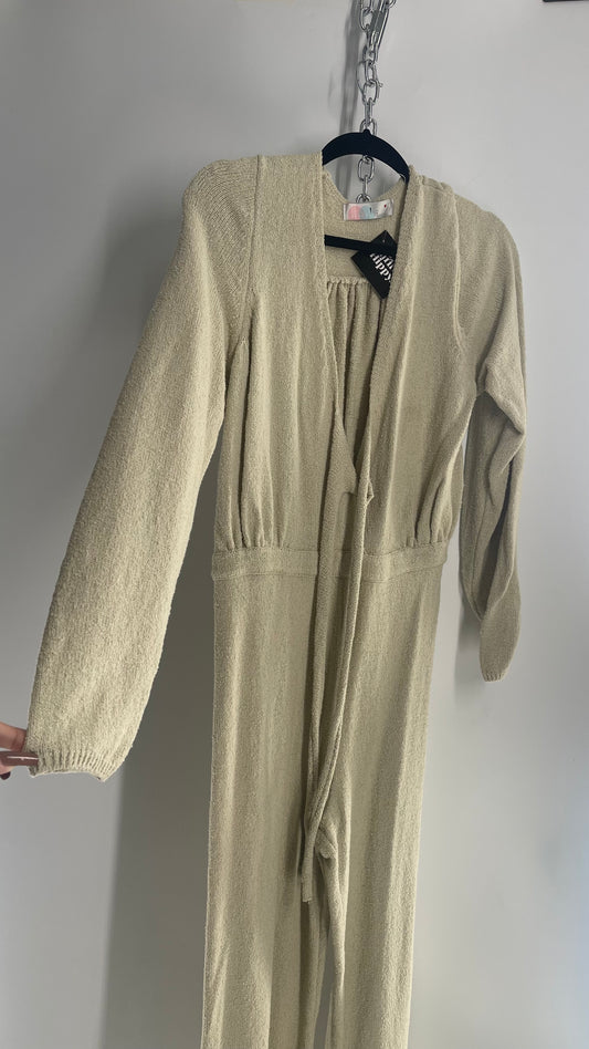 Free People Sage Thick Knit Jumpsuit (Large)