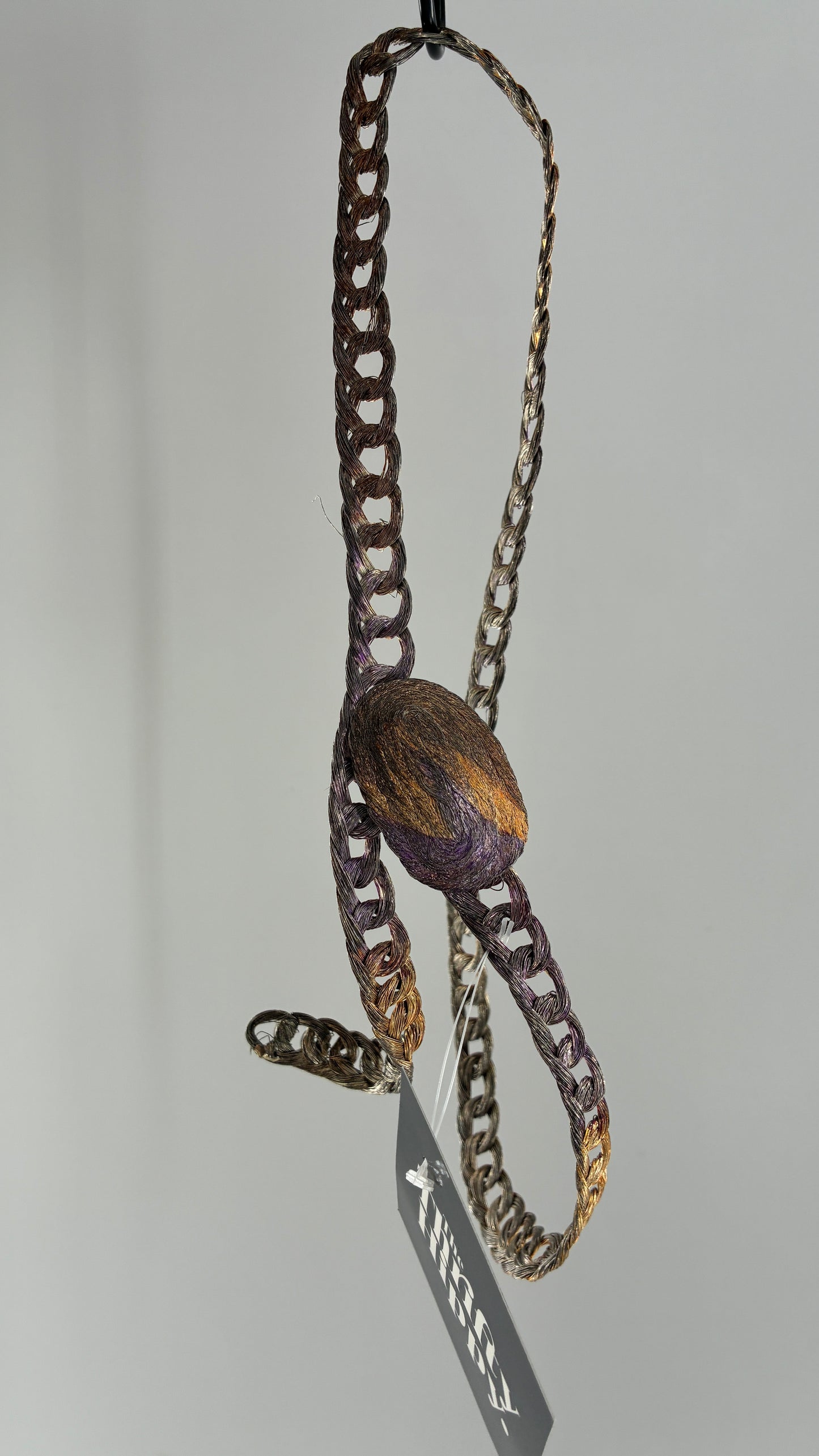 RARE Vintage 1970s Thin Braided Wire, Mixed Metal, Coiled Belt Handmade in Greece