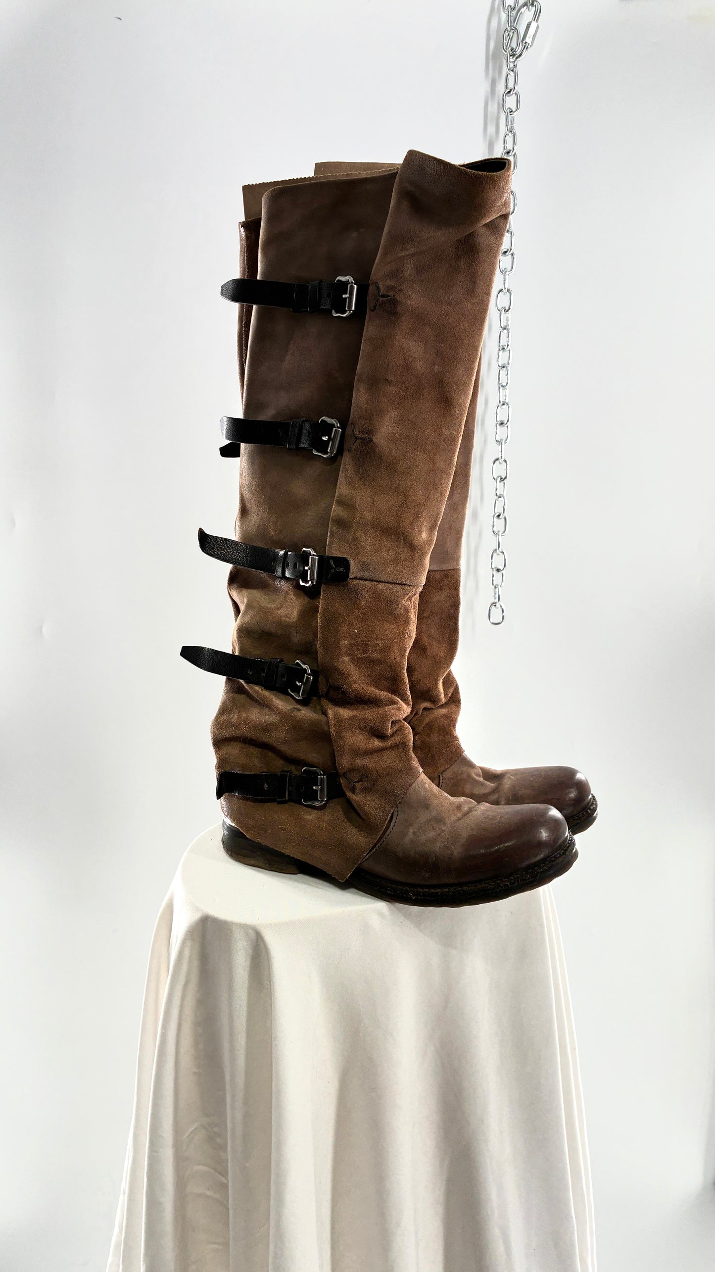 Tatum Over the Knee AS98 Distressed Worn Boots (41)