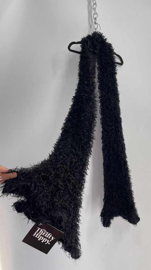 Vintage 1990s Fuzzy Skinny Scarf