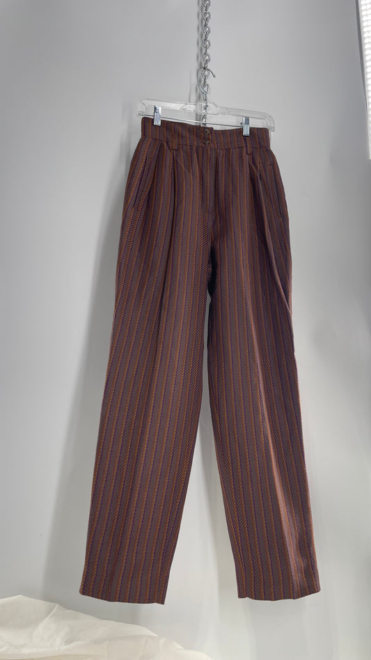 Vintage High Waisted Striped Trouser  (2)