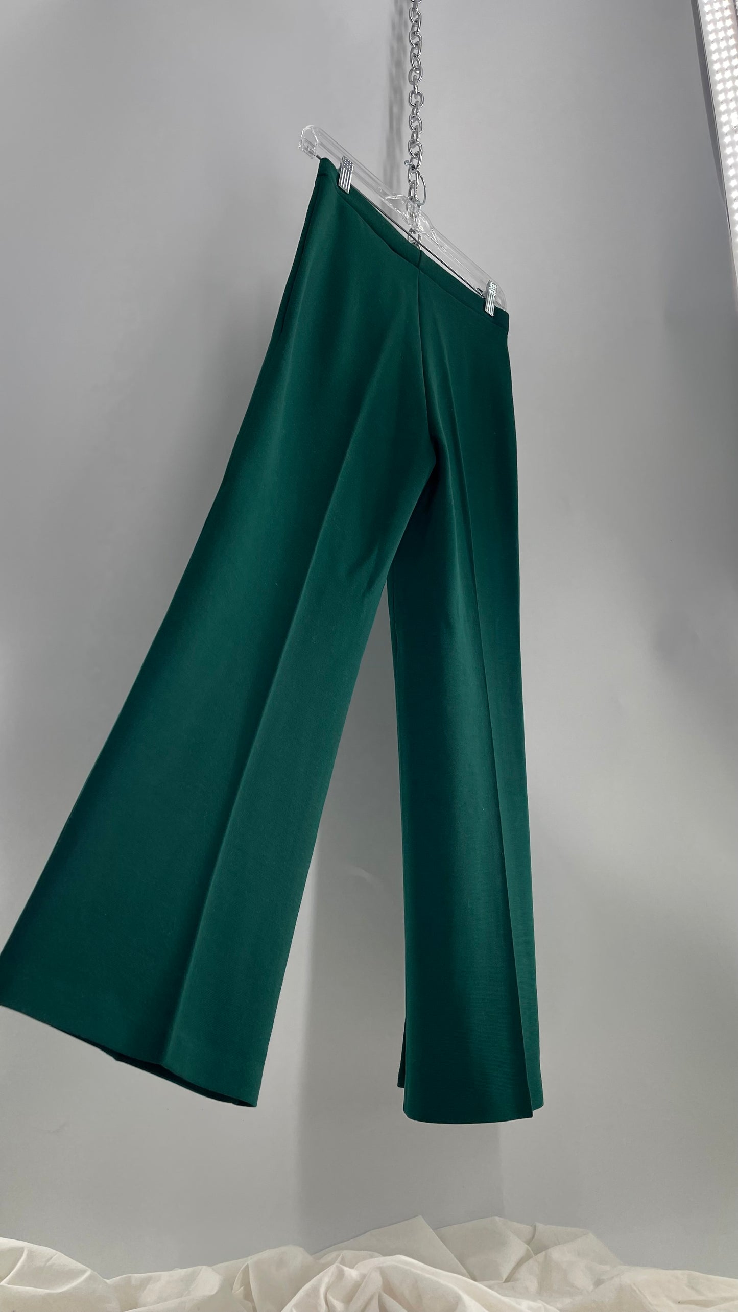 Vintage 1970s Cedar Hill High Waisted Hunter Green Straight Legs (8)