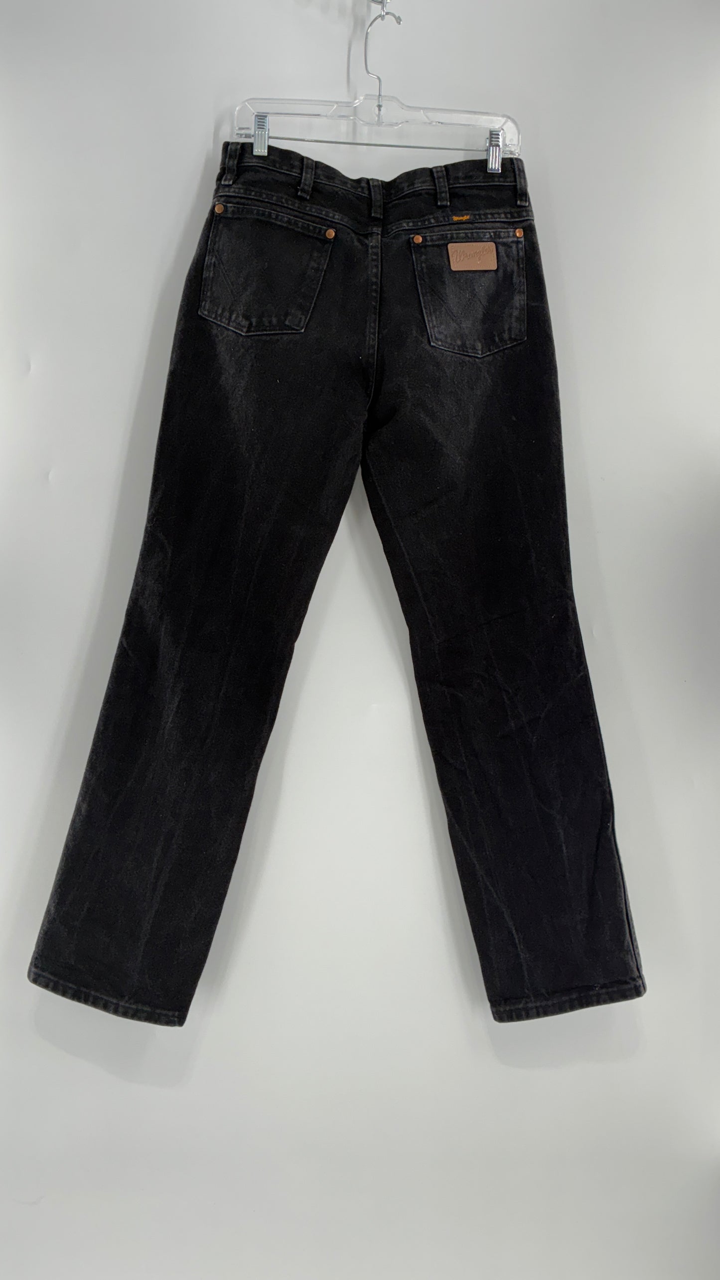 Vintage Wrangler Dark Grey Acid Washed Jeans (31x32)