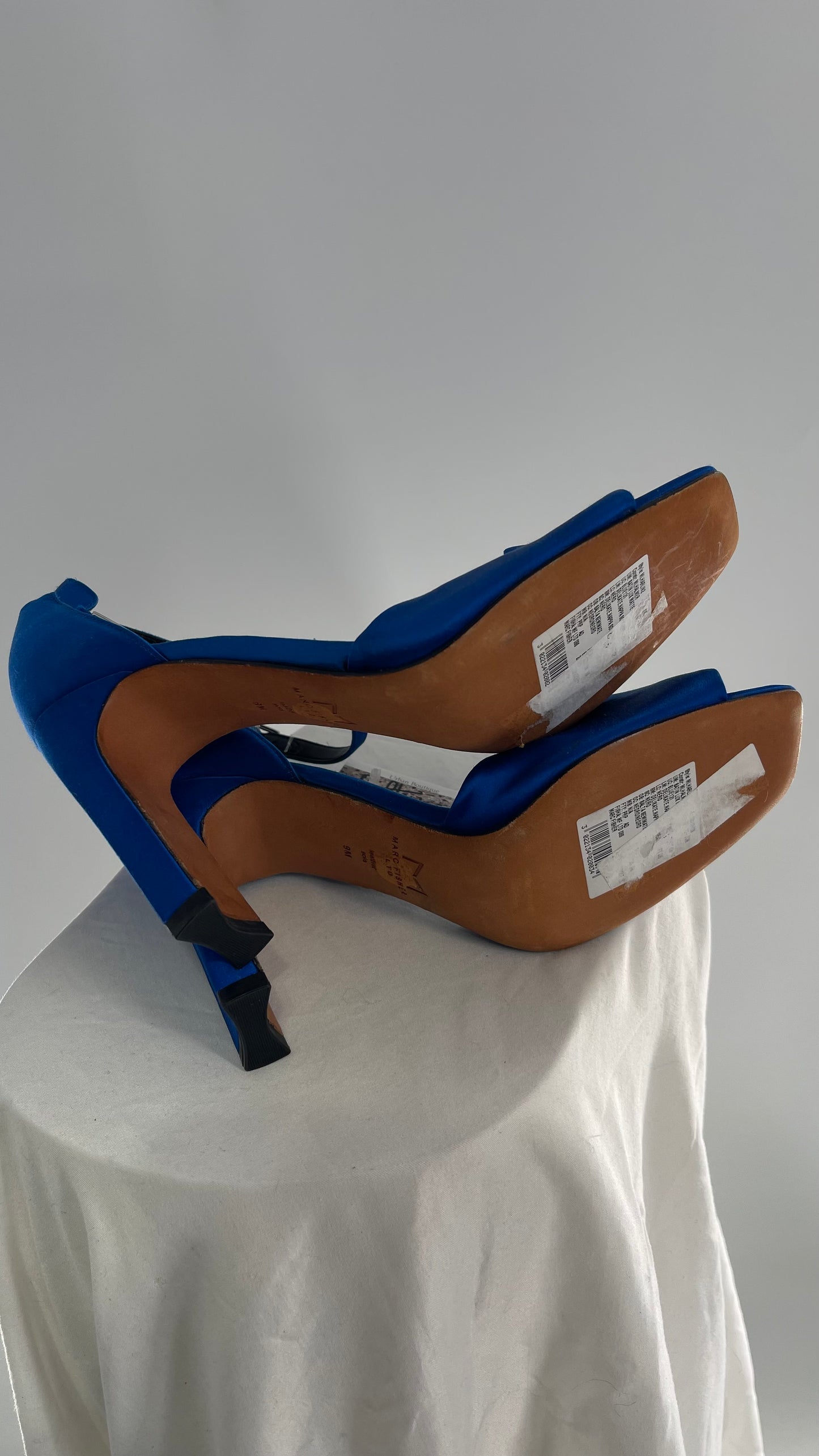 Vintage Marc Fischer Royal Blue Satin Heel (9)