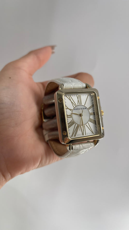 Vintage Skinny Watch with Two Straps
