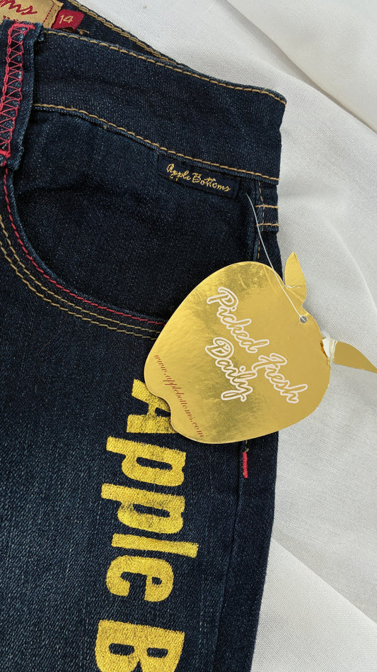 Deadstock Vintage APPLE BOTTOM JEANS Bermuda Shorts (14 Juniors, XS/S)