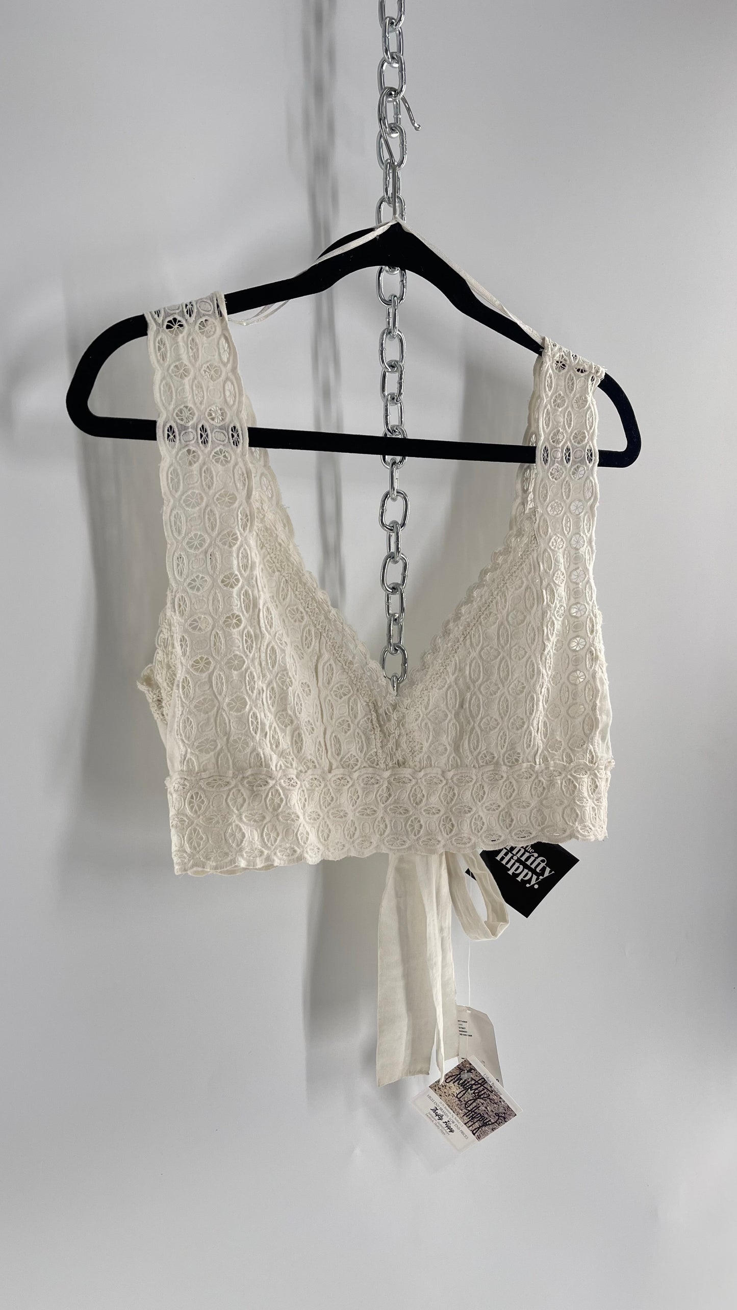 Urban Outfitters White Eyelet Lace Bustier with Tags Attached (Large)