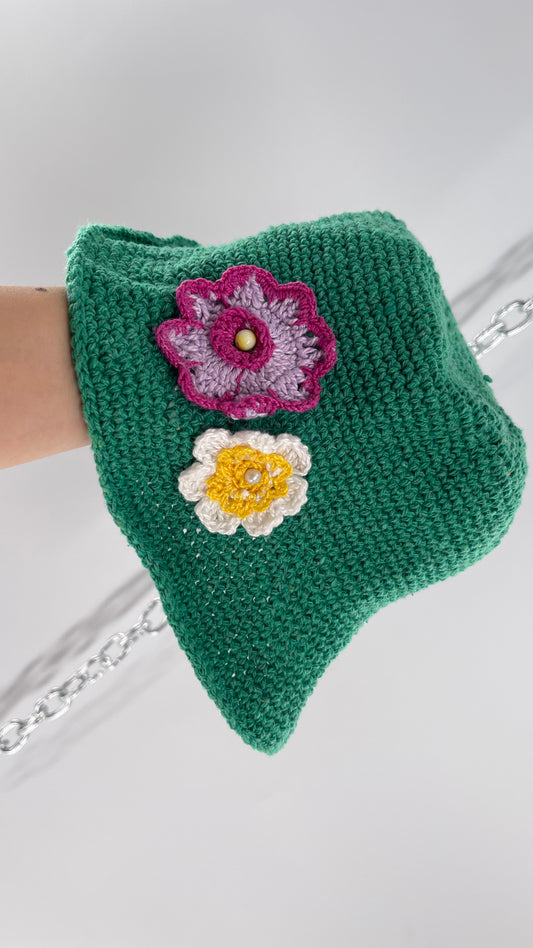 Handmade Kelly Green Crochet Hat from Brazil