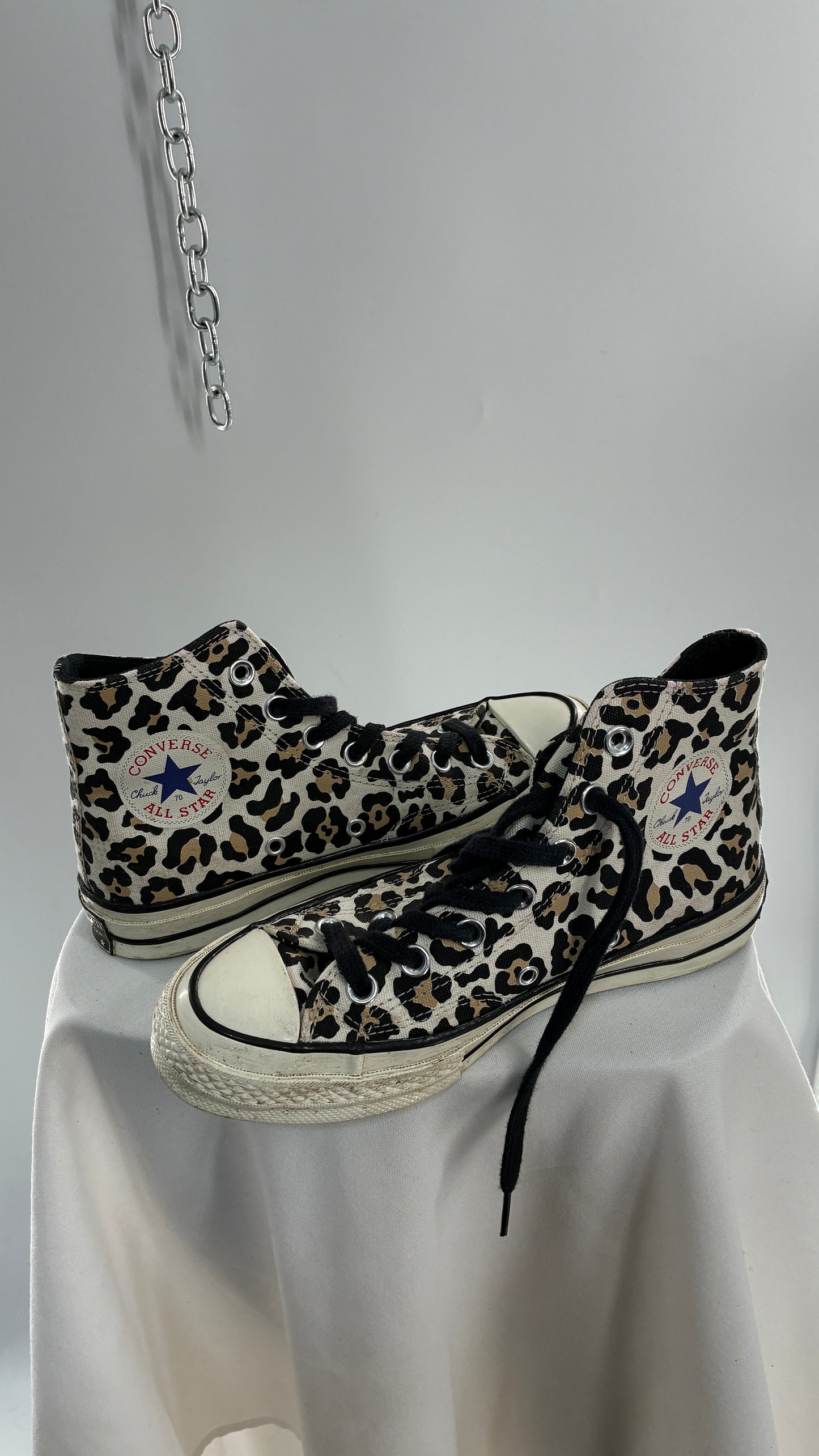 Vintage Converse Chuck Leopard Driftwood Ctas 70 Hi (W6.5)