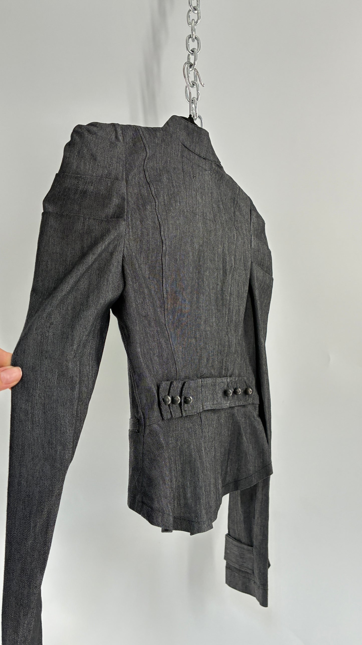 Vintage ARDEN B. Cropped Denim Drummer Jacket (XS)
