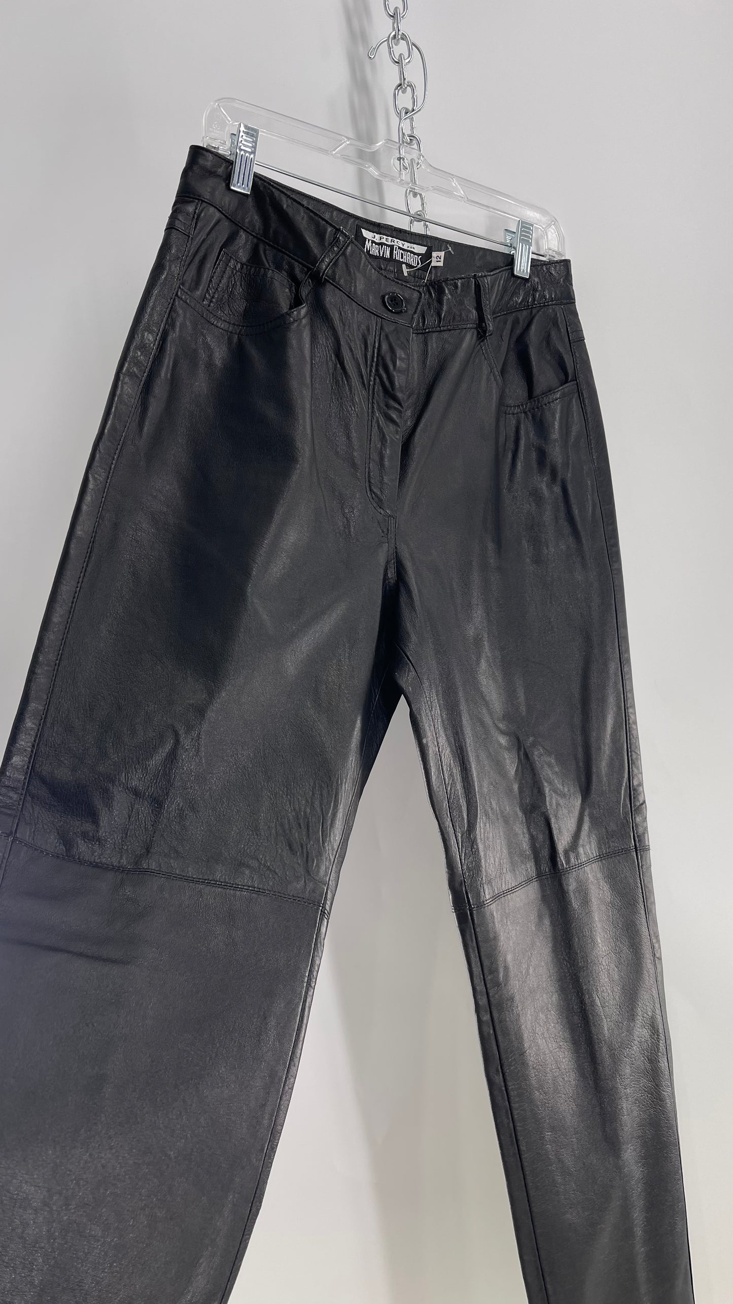 Vintage J. Percy for Marvin Richards Black Leather Pants (12)