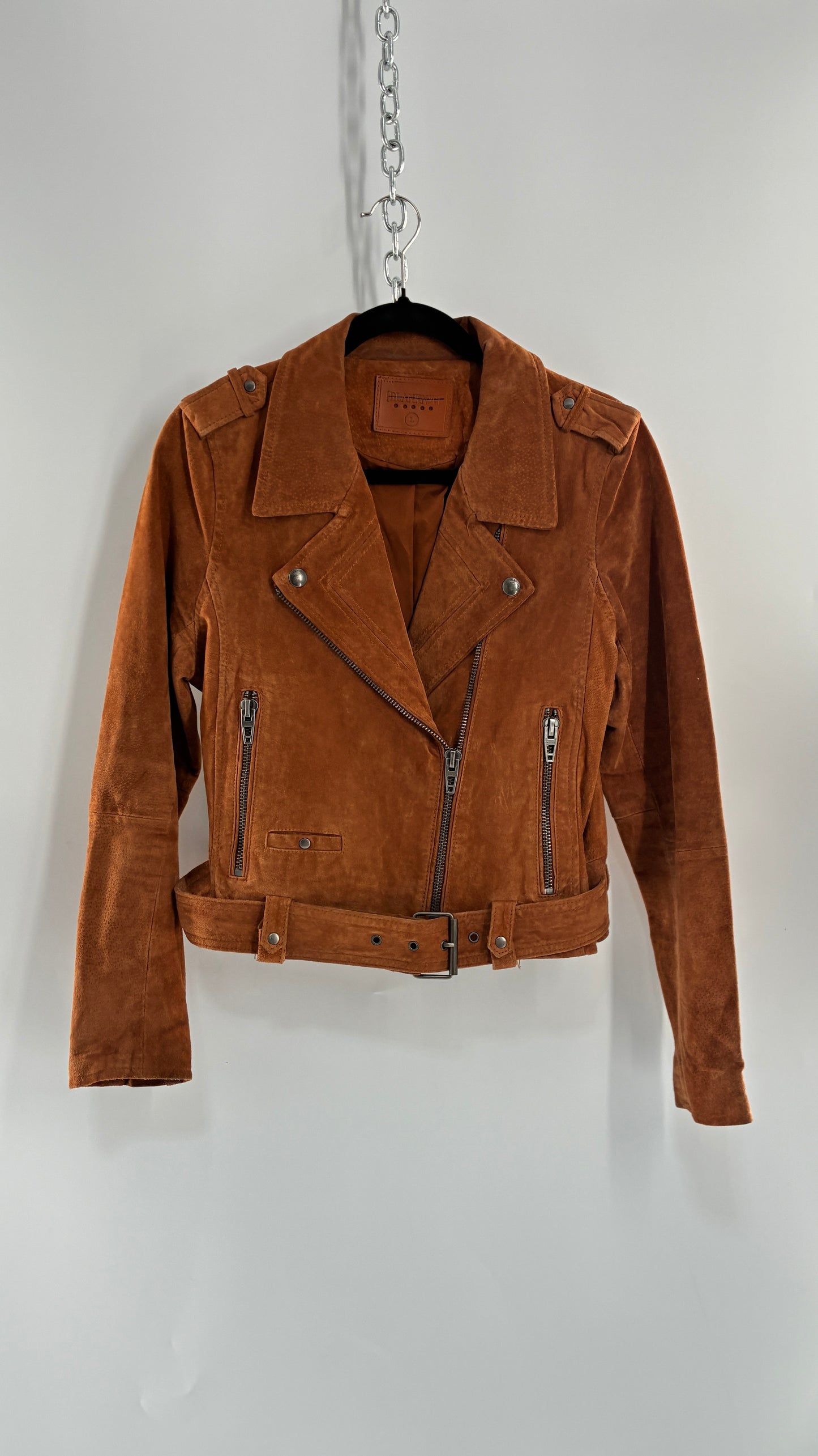 Vintage BLANK NYC Suede Leather Motorcycle Jacket (Large)
