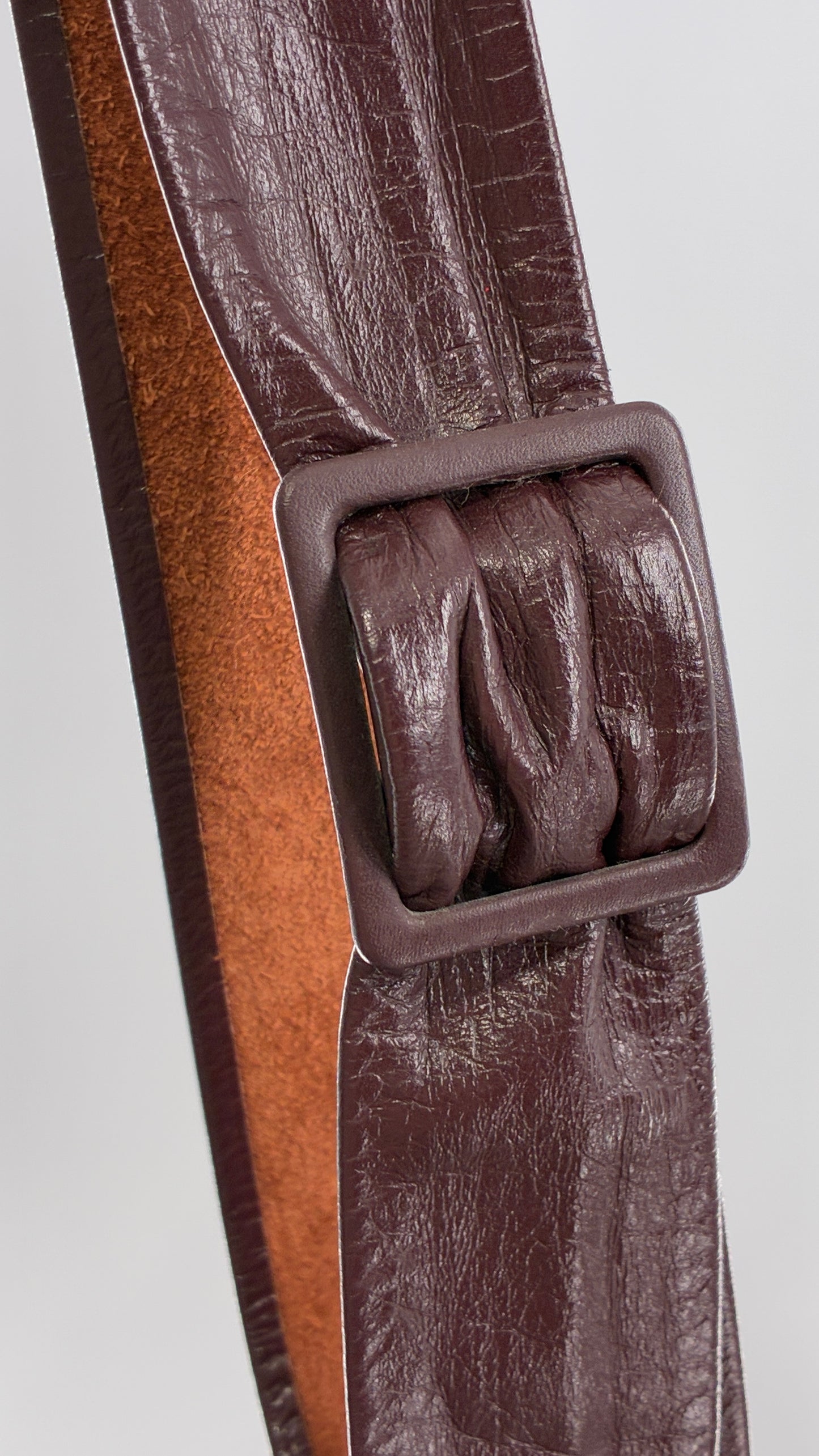 Vintage Burgundy Maroon Leather Belt (OS)