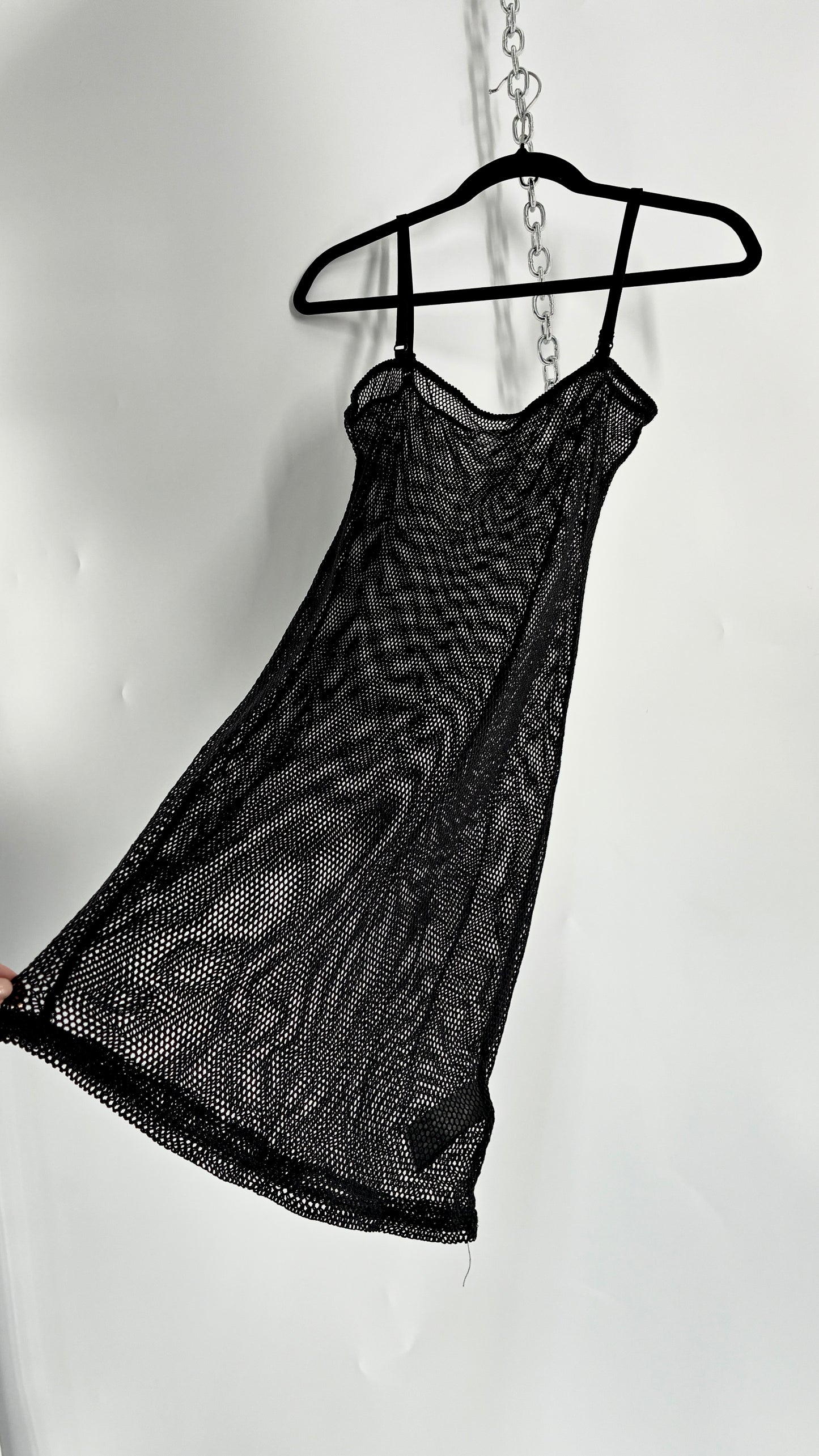 Urban Outfitters Out from Under Black Stretchy Mesh Mini (Small)