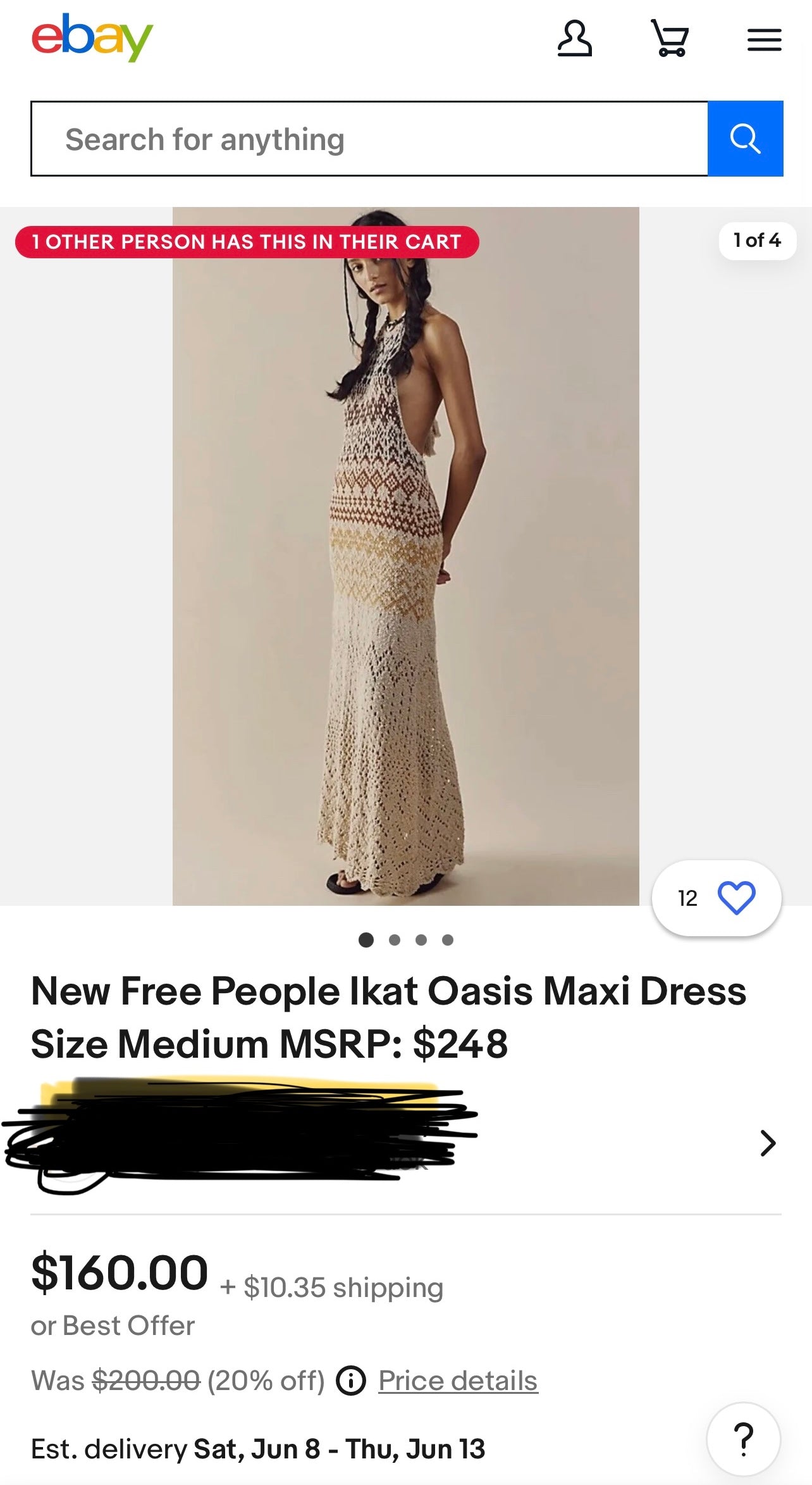 Free People Beige Ikat Oasis Knit Halter Maxi Dress (Small)