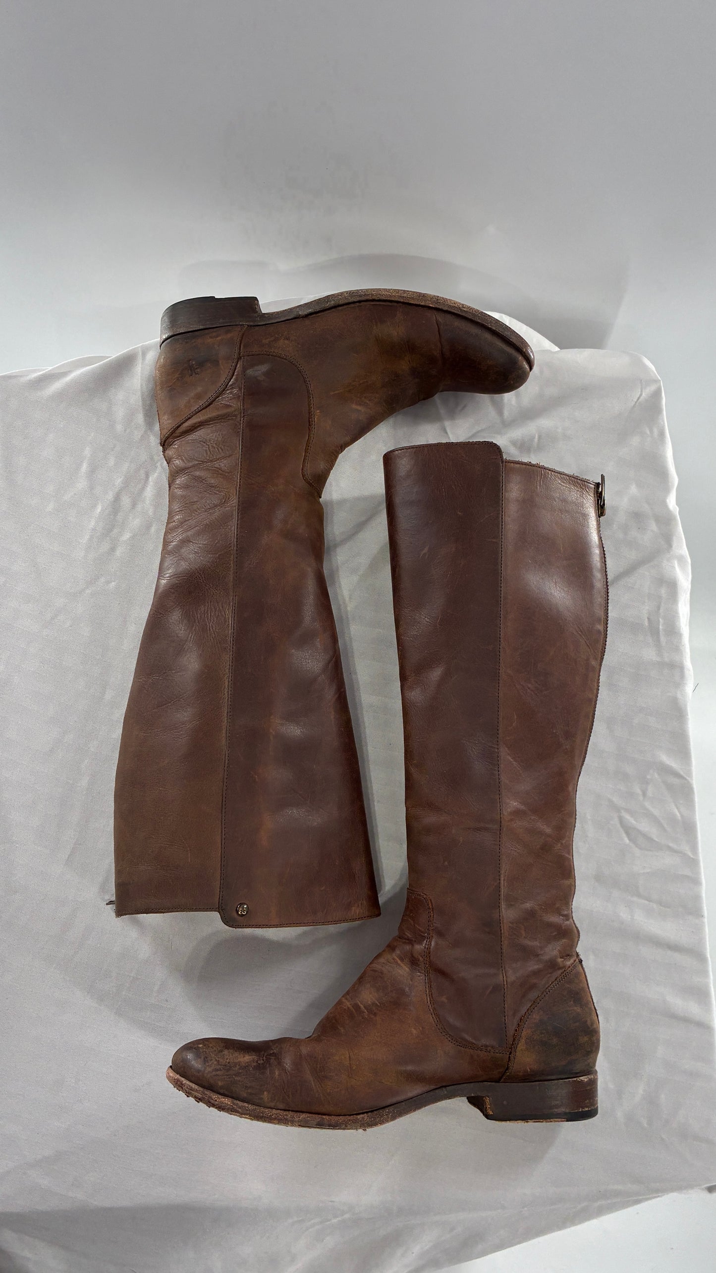 Vintage Distressed FRYE Riding Boots Made in Mexico (8)