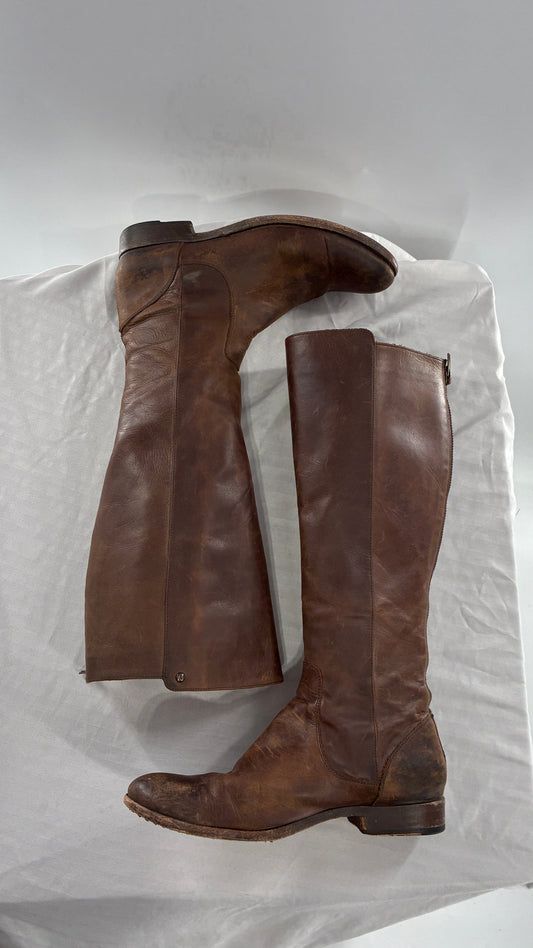 Vintage Distressed FRYE Riding Boots Made in Mexico (8)