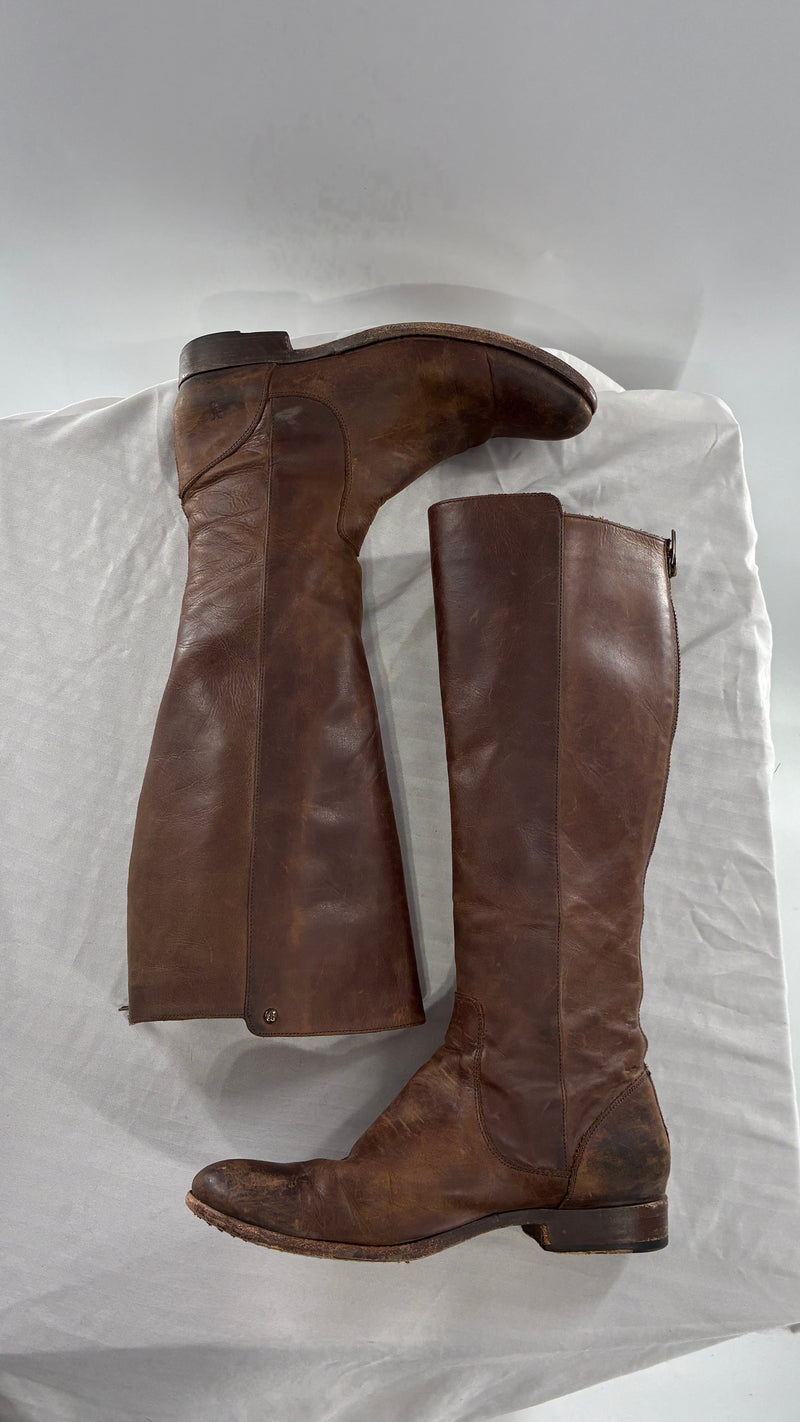 Vintage Distressed FRYE Riding Boots Made in Mexico (8)