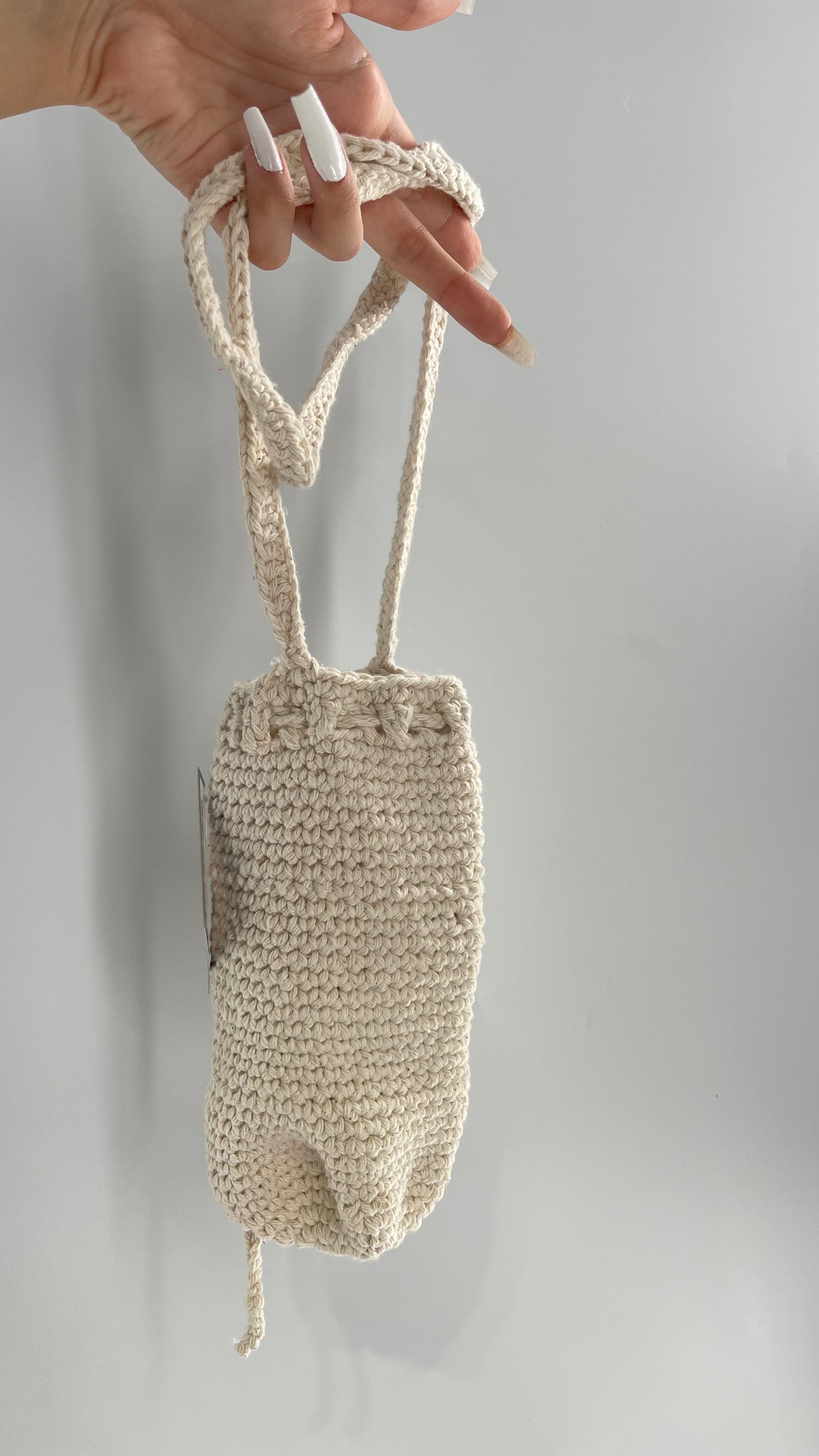 Imported Handmade Crochet Water Bottle Bag with Body/Shoulder Strap