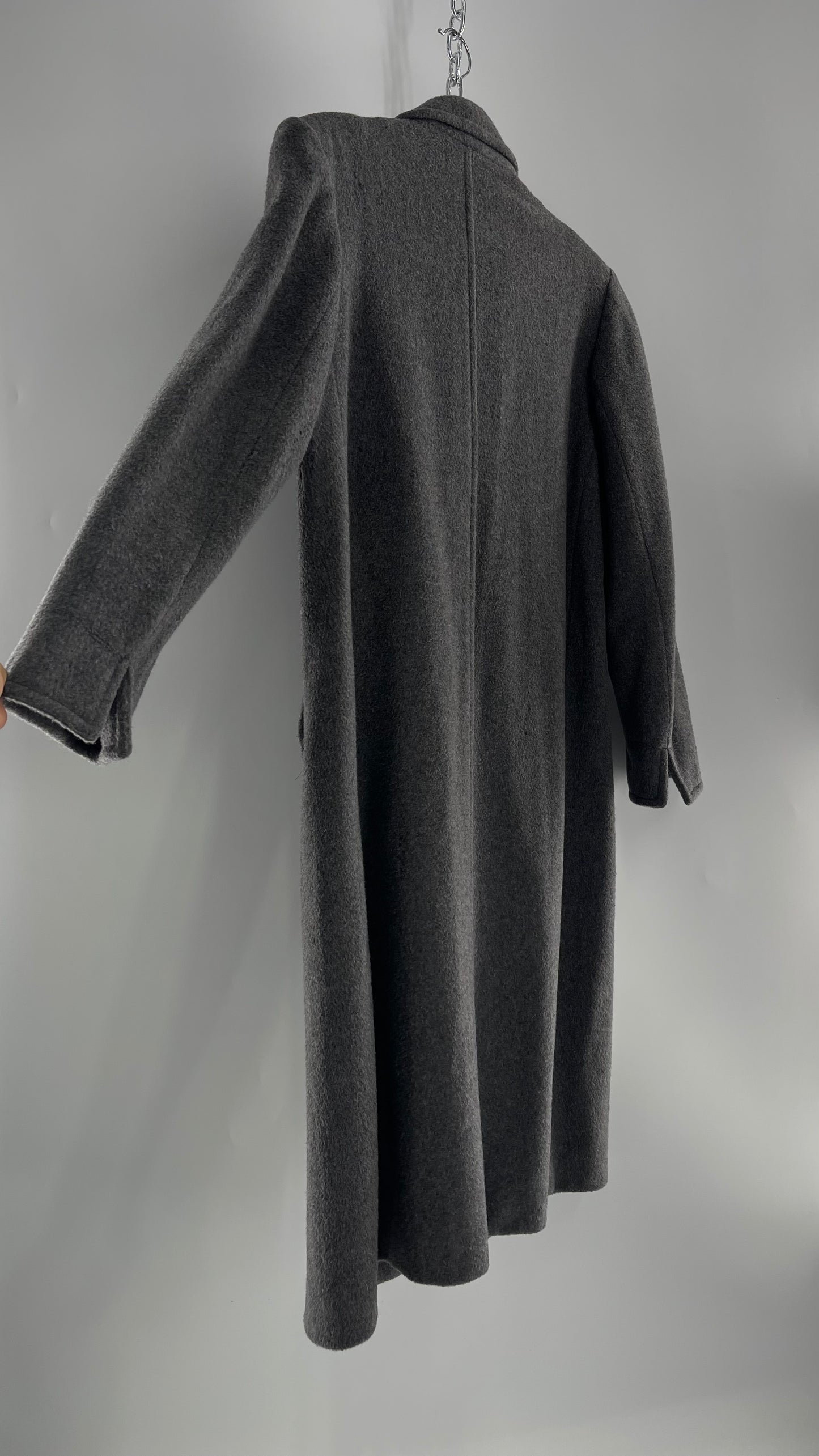 Vintage Grey Coat 35% Cashmere/ 50% Wool (C) (5/6)