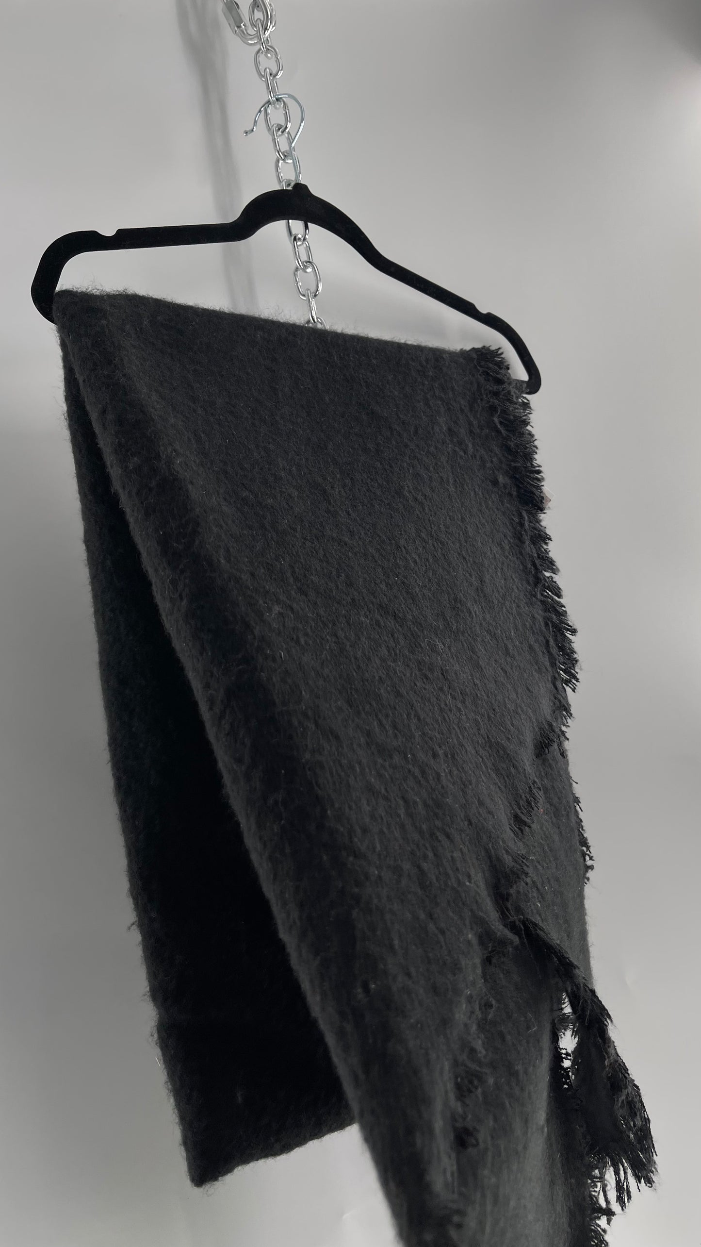 Free people Ultra Thick Voluminous Black Scarf