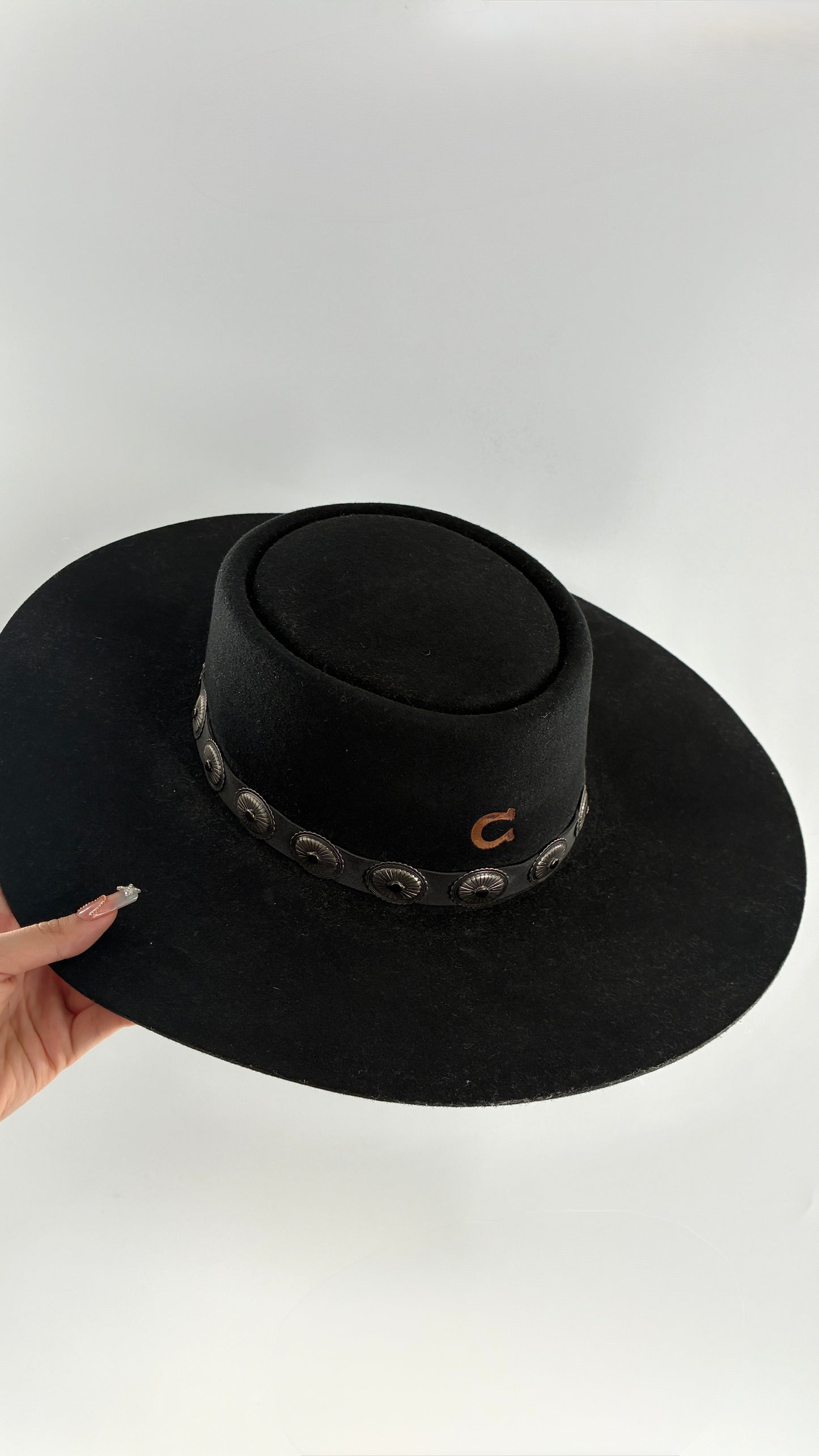 Vintage CHARLIE1HORSE High Desert Black 100% Wool Wide Brim Hat