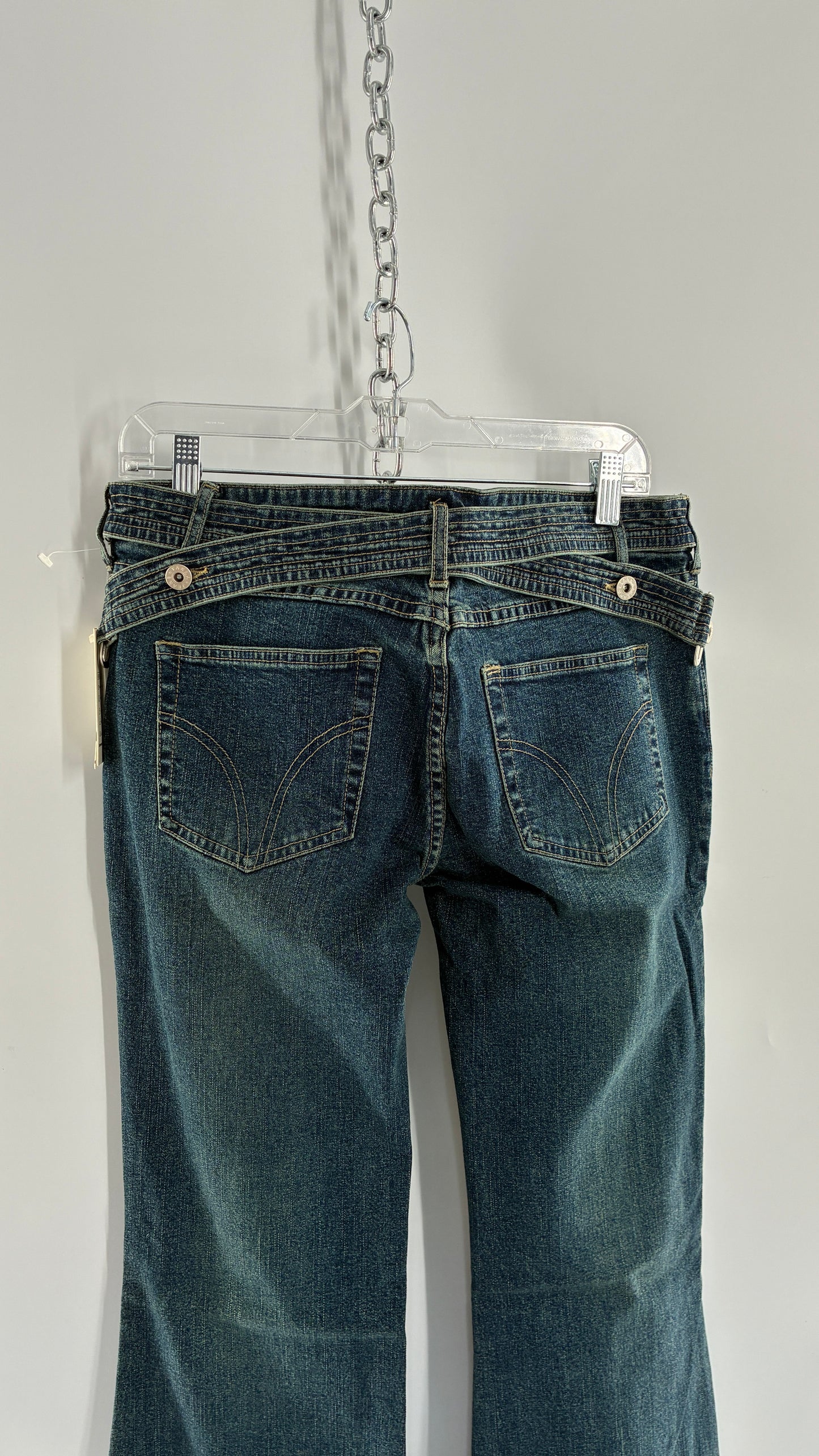 Deadstock Vintage TANNA JEANS with Cross Over Bum Detail and Tags Attached (8)