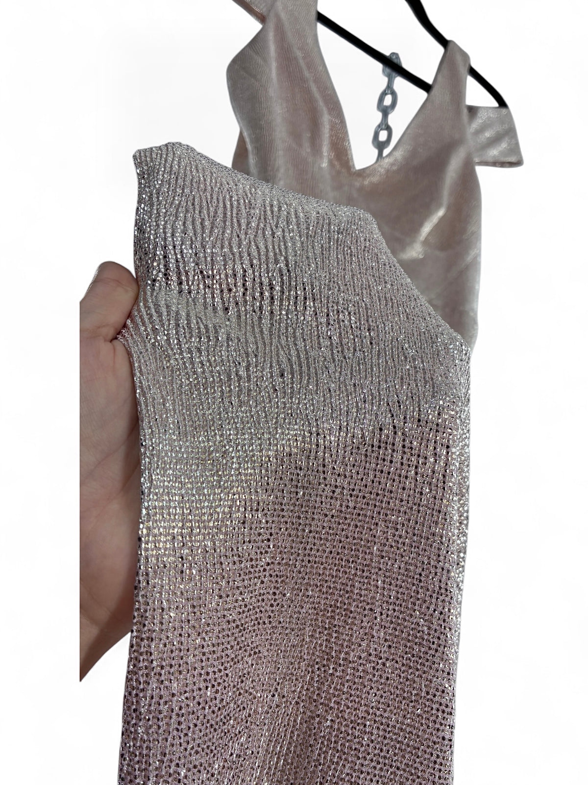 CALVIN KLEIN Nudish Pink Shimmer Sheen Mermaid Dress (10)