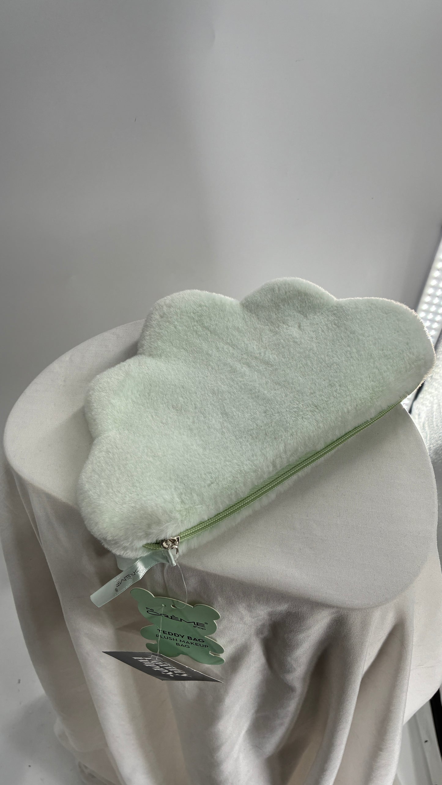 Plush Cloud Makeup Bag with Tags Attached