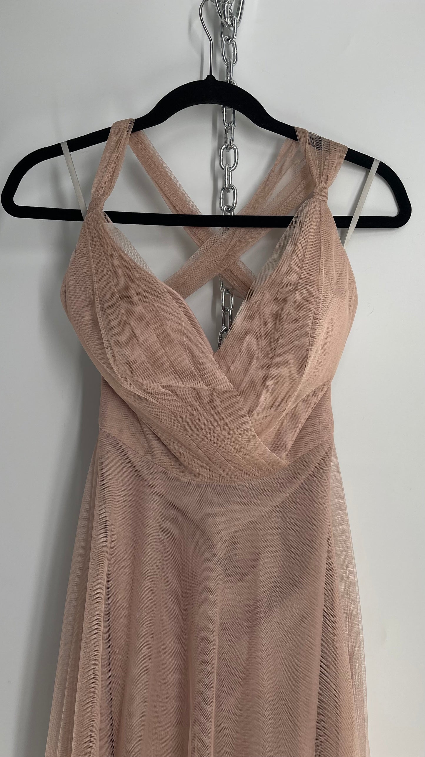WToo WATTERS Blush Padded Bust and Open Tie Up Back Gown (2)