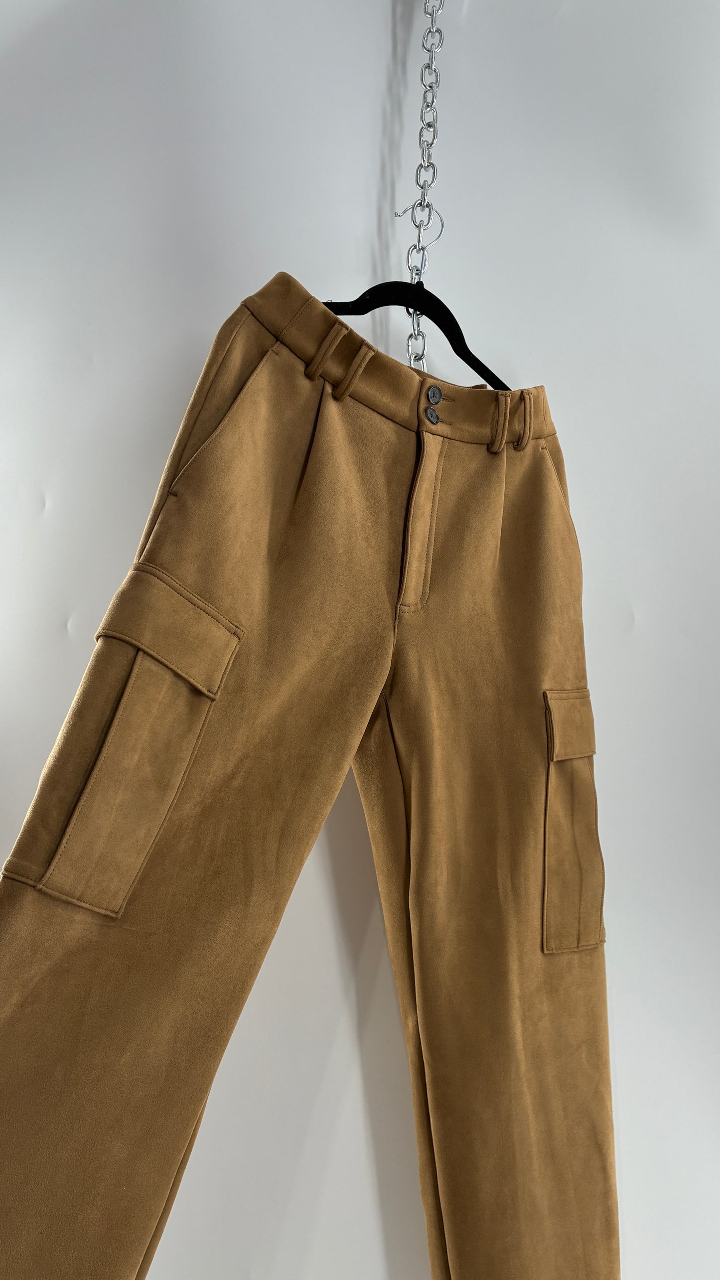 BANANA REPUBLIC Ultra Thick Baggy Vegan Suede Comfy Cargos (4)