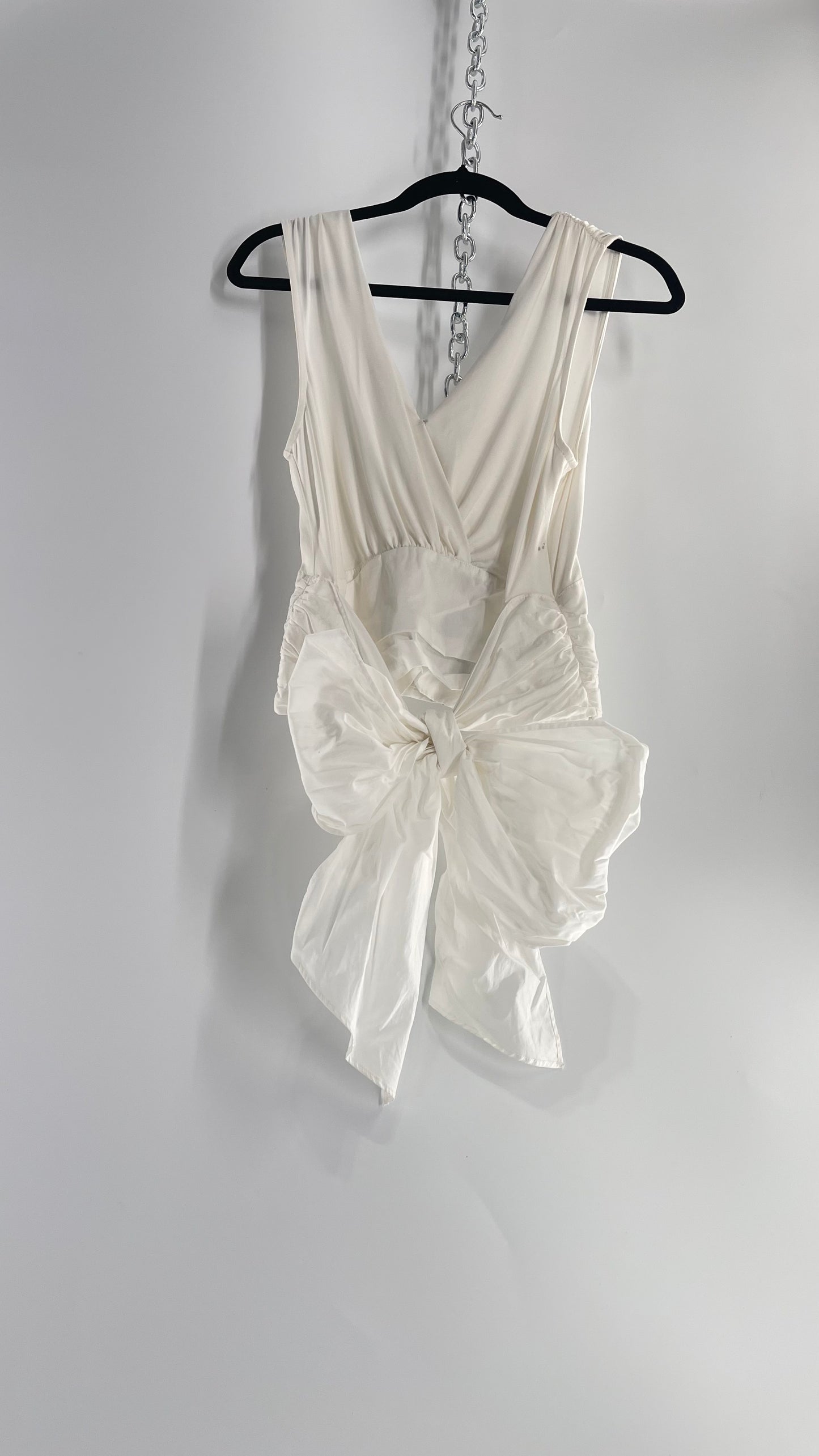 Sunday in Brooklyn Anthropologie White Wrap Around Tie Up Tank (Medium)