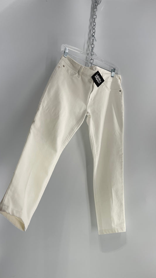 DL1961 White 4 Way Stretch Amanda Skinny Jeans (30)