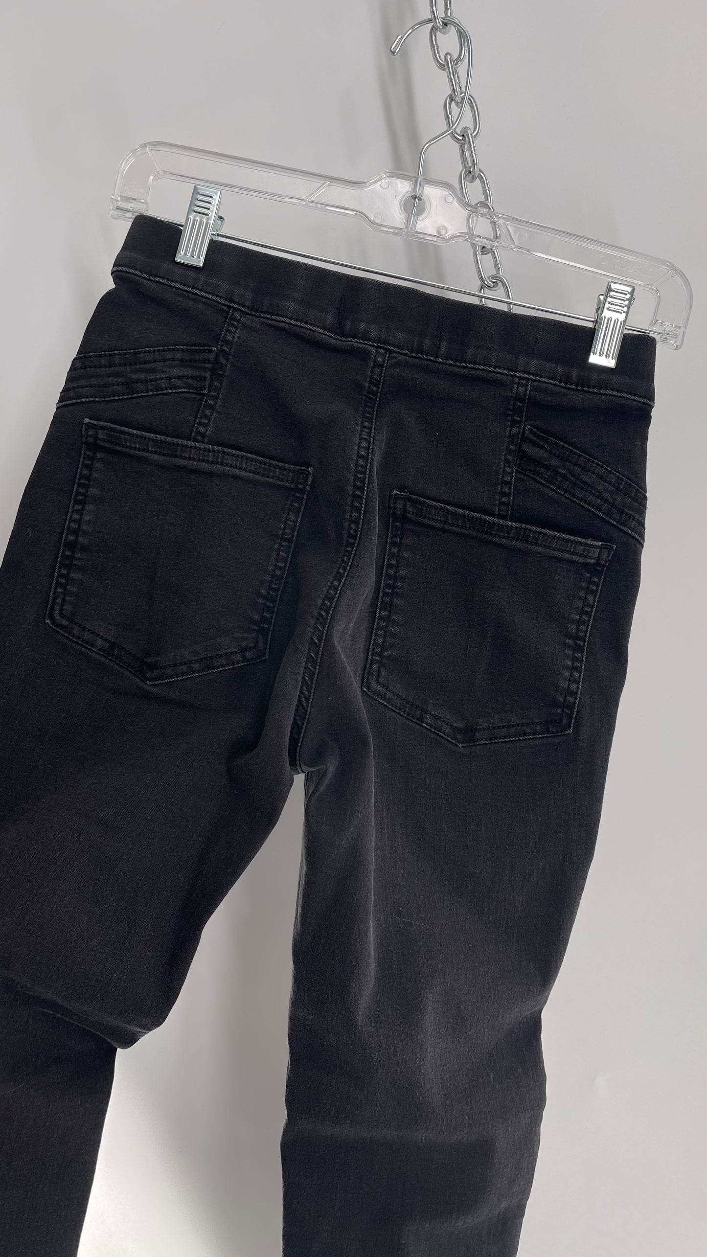 Free People Charcoal Grey Stitch Detail Skinny Jeans (25)