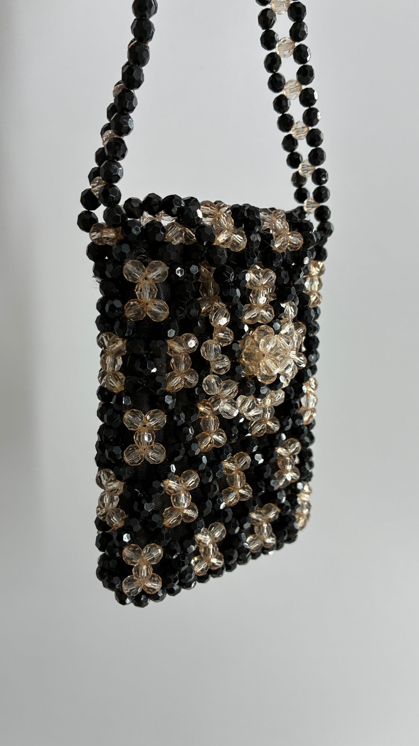 Vintage Beaded Lipstick/Cash/Card/Phone Crossbody Purse
