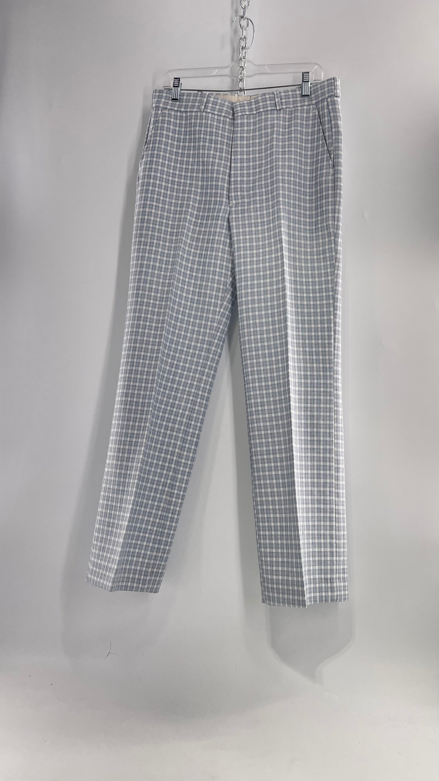 Vintage FARAH Light Blue Men’s Plaid Trouser