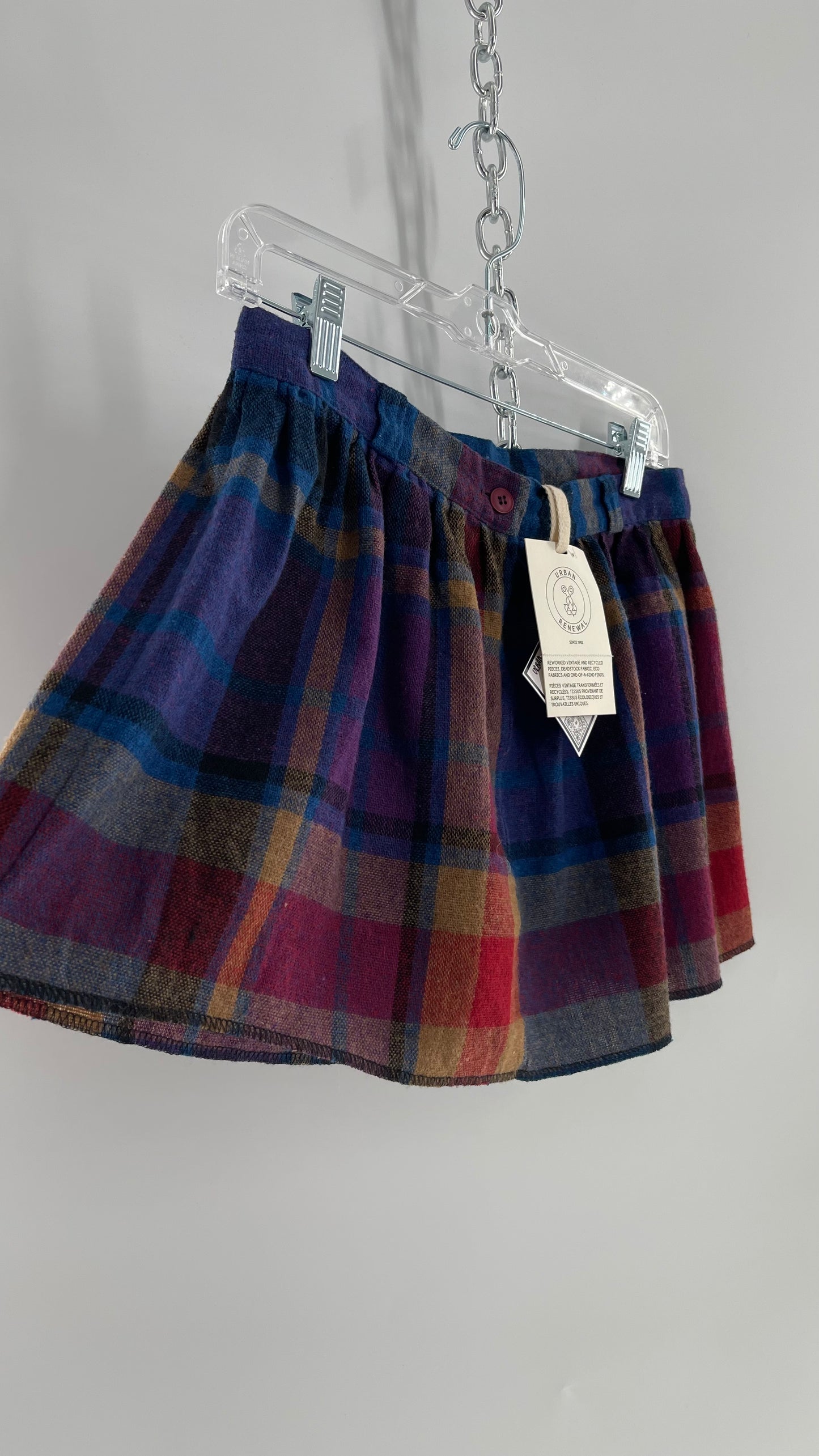 Urban Outfitters Urban Renewal Plaid wool Skirt with Tags Attached (XS)