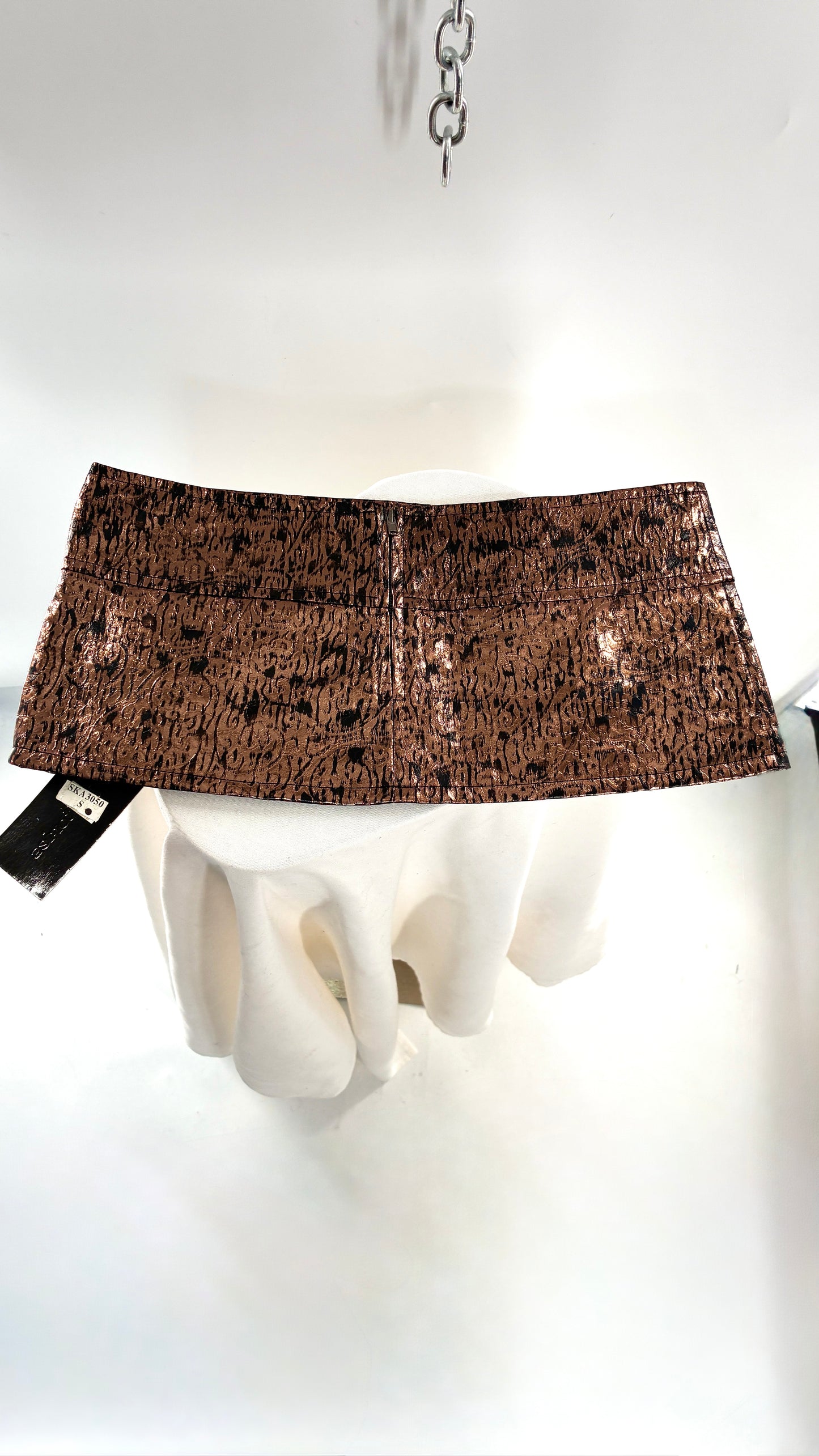 Deadstock Vintage BEDROOM STORIES Bronze Beaded Belt Skirt (Small)